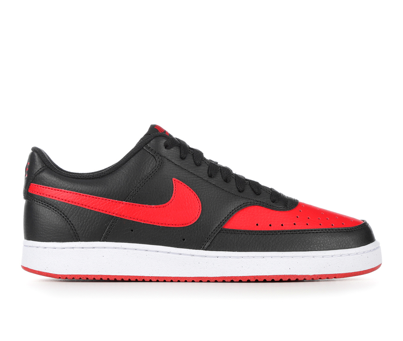 Men's Nike Court Vision Low Sustainable Sneakers - Blk/Red/Wht