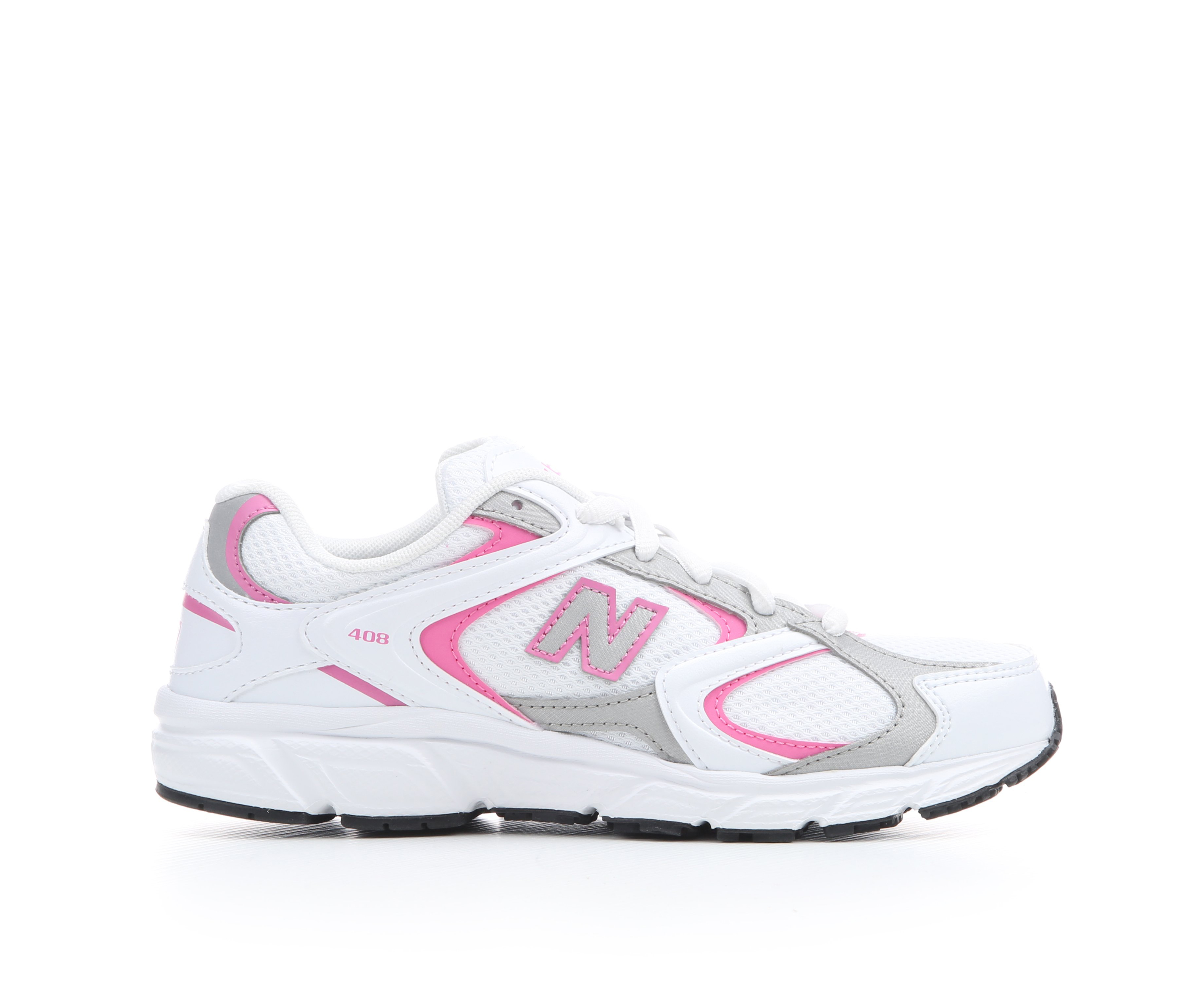 Girls' New Balance Big Kid 408 Running Shoes - Wht/Pnk Satin