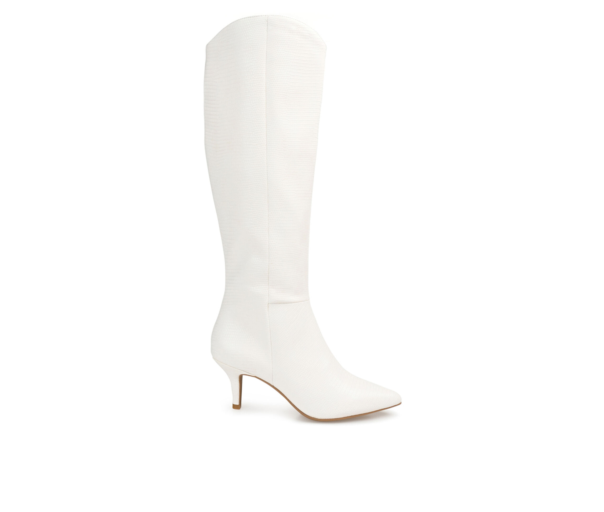 Journee Collection Women’s Tru Comfort Foam™ Wide Calf Estrella Boot White 9 Wide Womens US