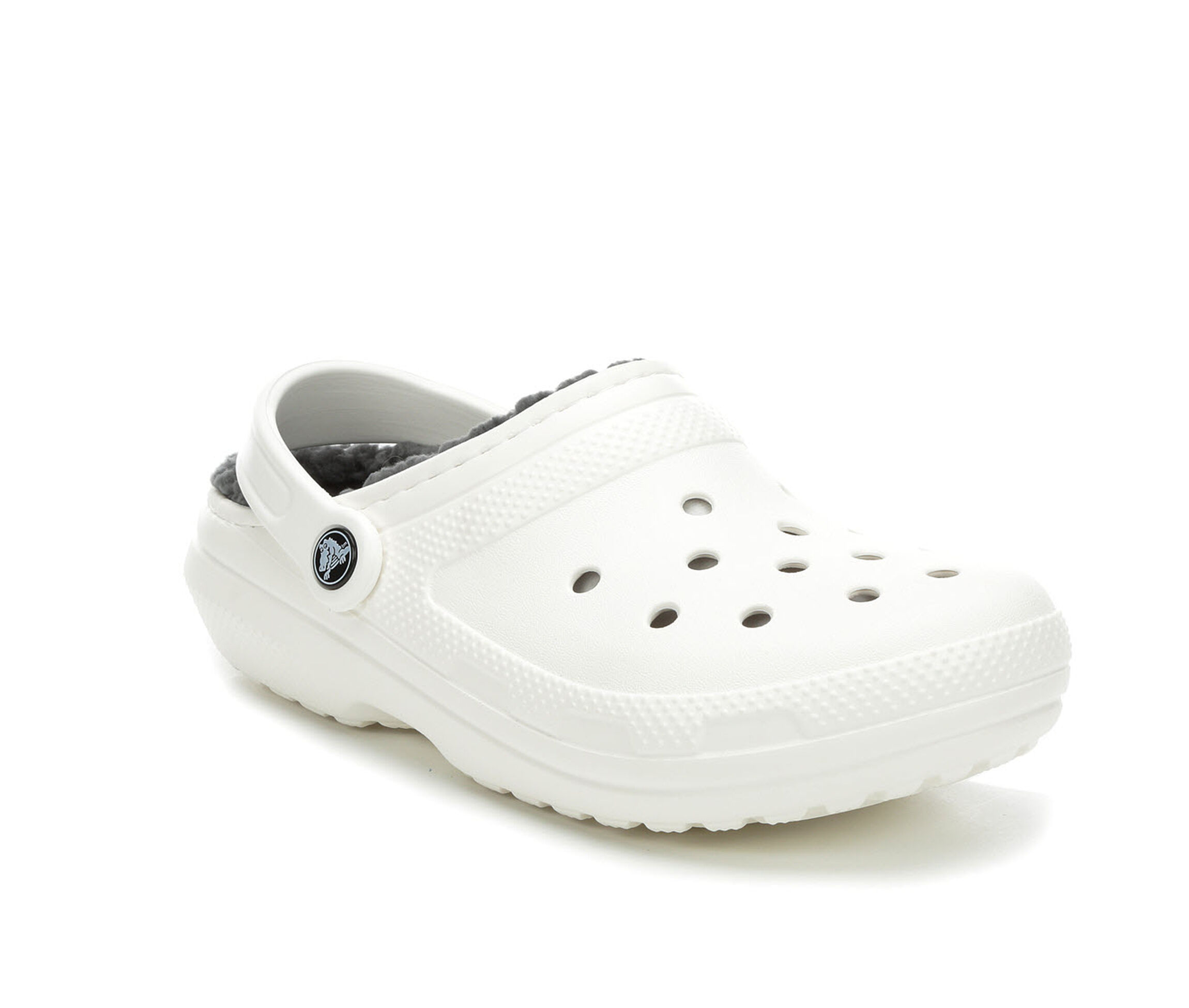 white fur lined crocs