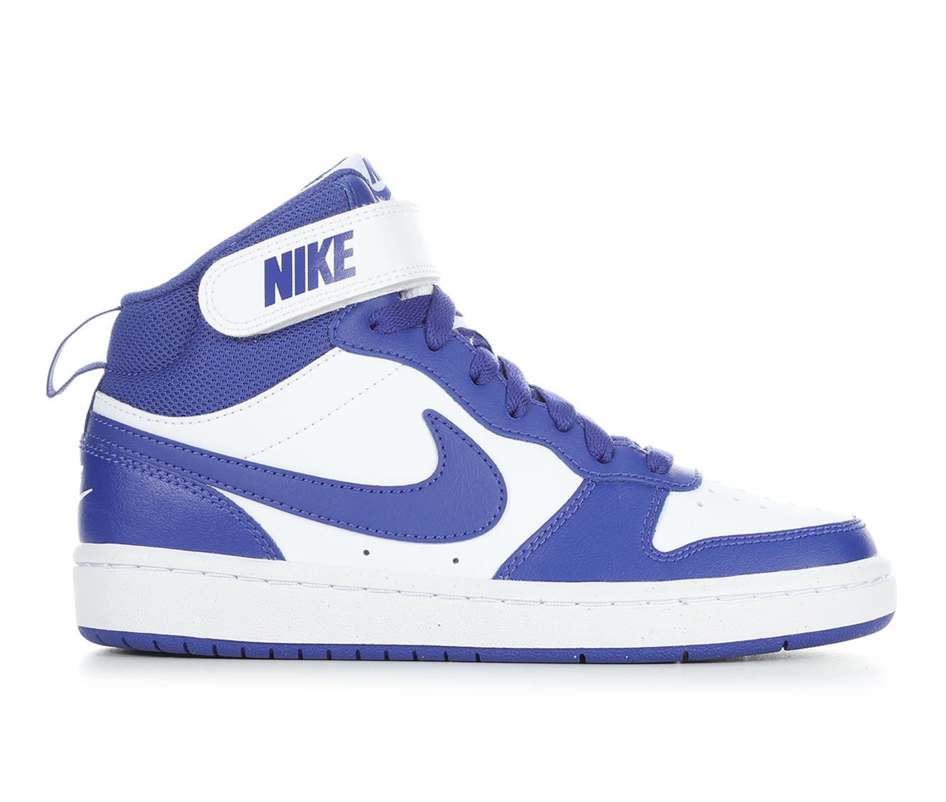 Kids' Nike Big Kid Court Borough Mid 2 Sneakers - White/Deep-Nite