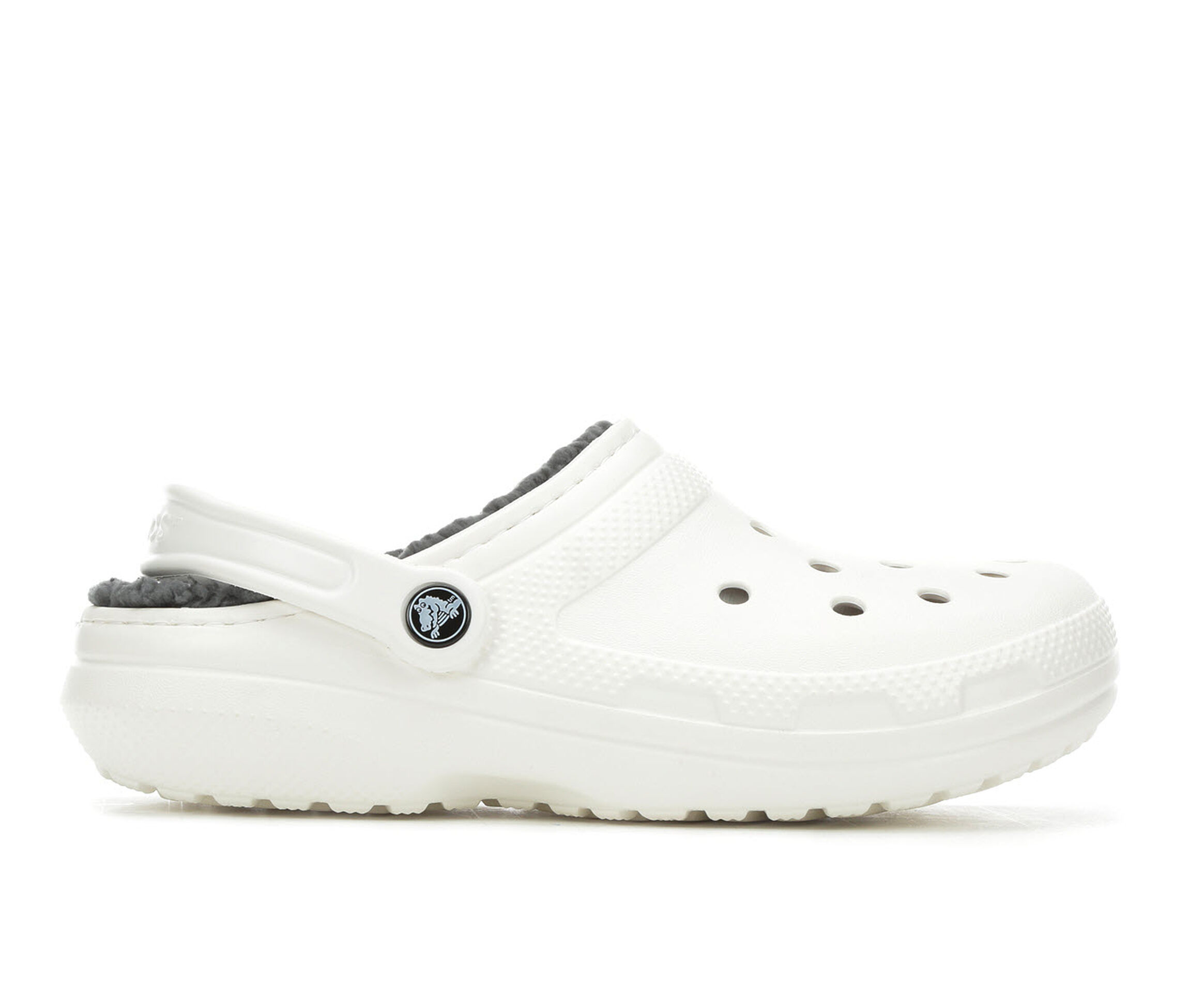 white lined crocs size 7