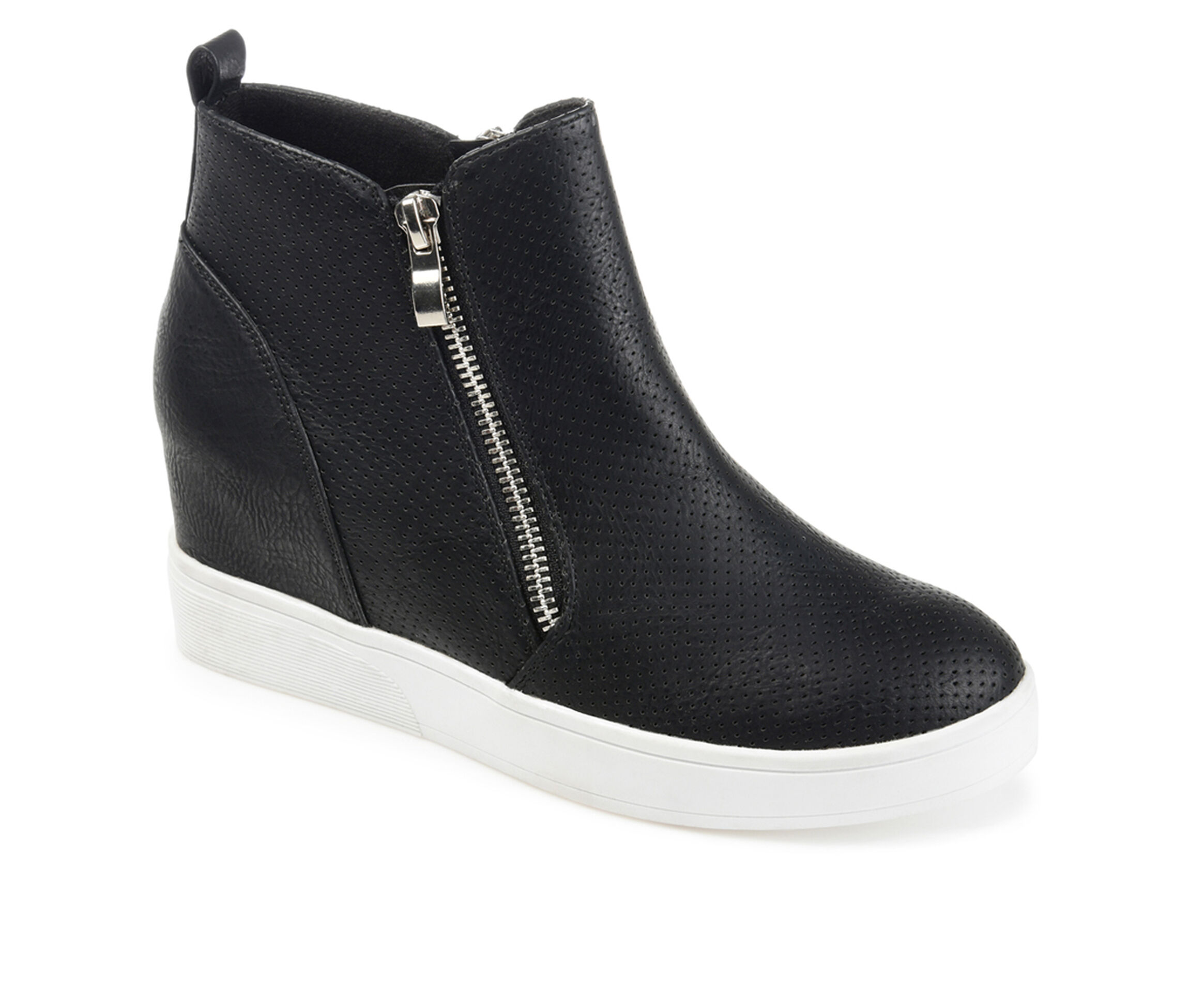 black wedge bootie sneaker