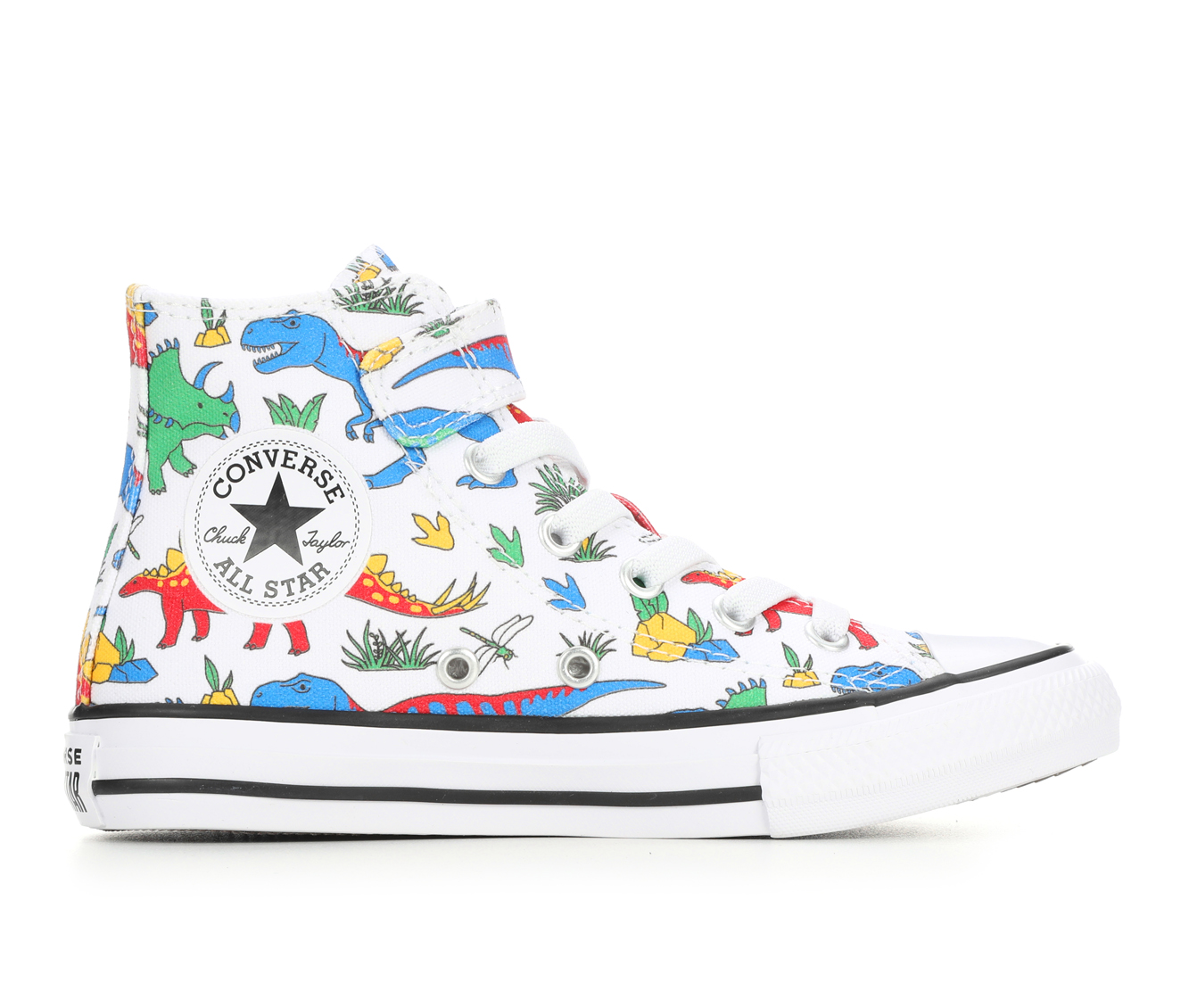 Kids' Converse Little Kid Chuck Taylor All Star Dino Mid-Top Sneakers - White/Multi