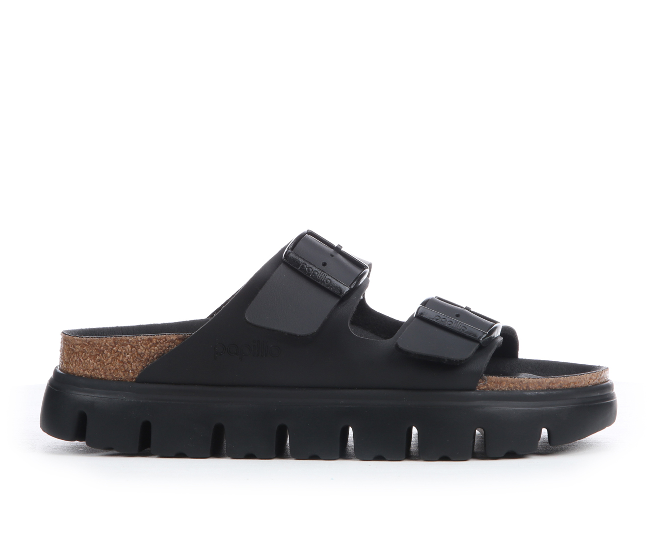 Women's Birkenstock Arizona Chunky Platform Footbed Sandals - Black/Black