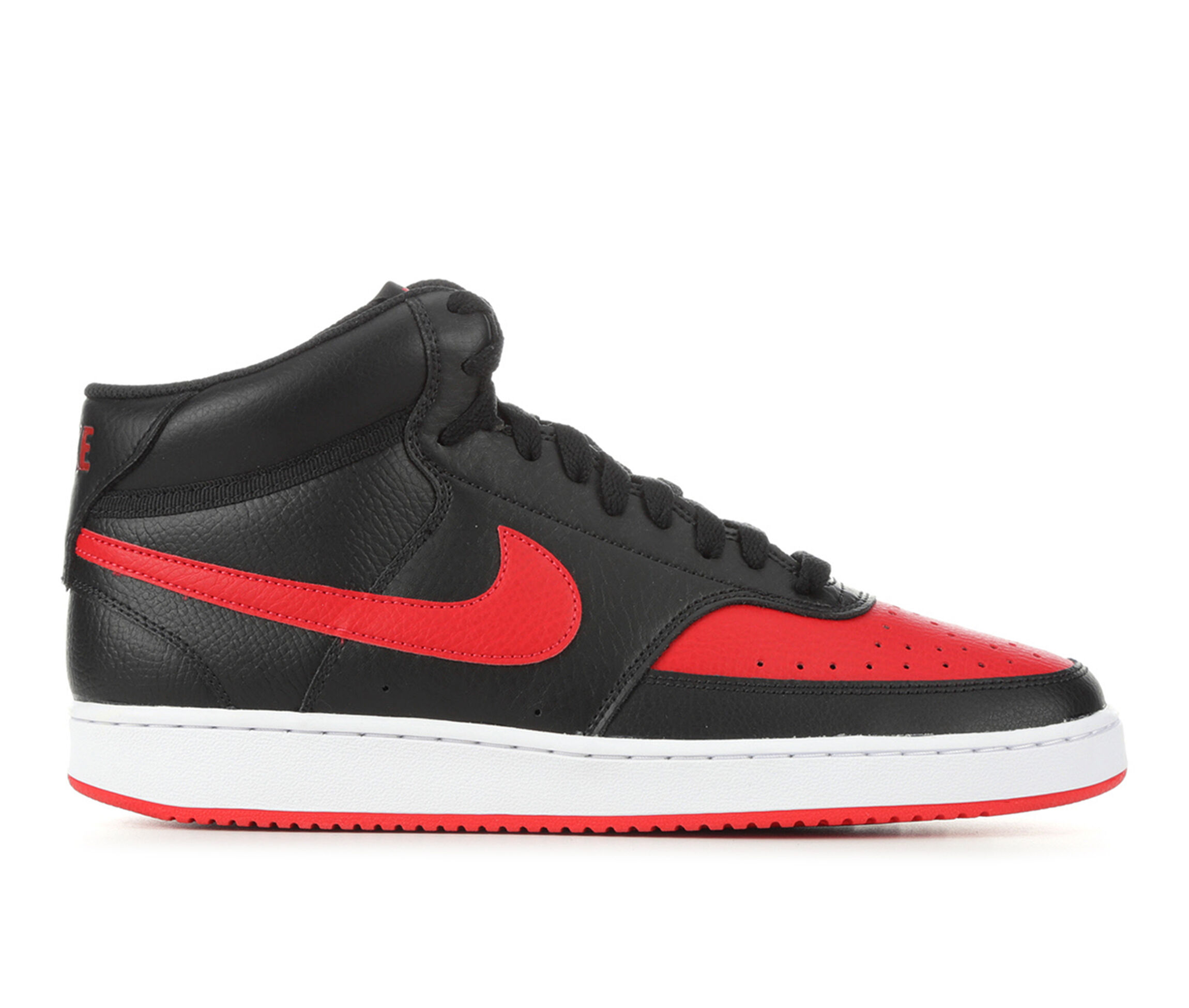 Men's Nike Court Vision Mid Sneakers - Black/Red