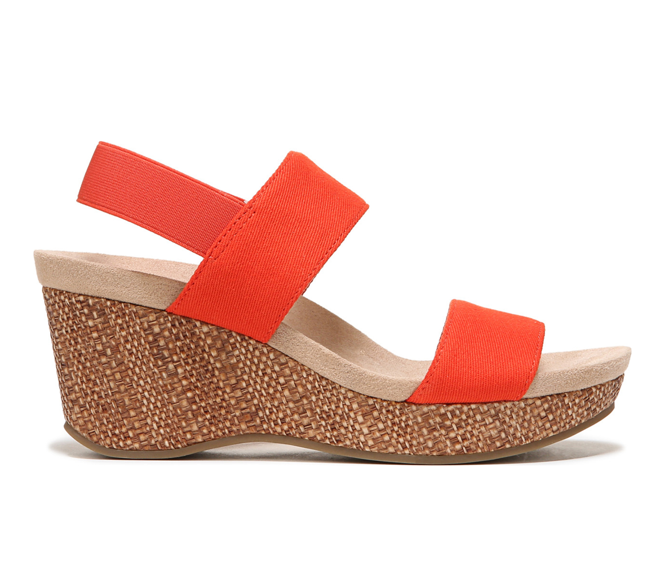 Women's LifeStride Delta Wedges Sandals in Tropical Orange Size 8.5 Medium