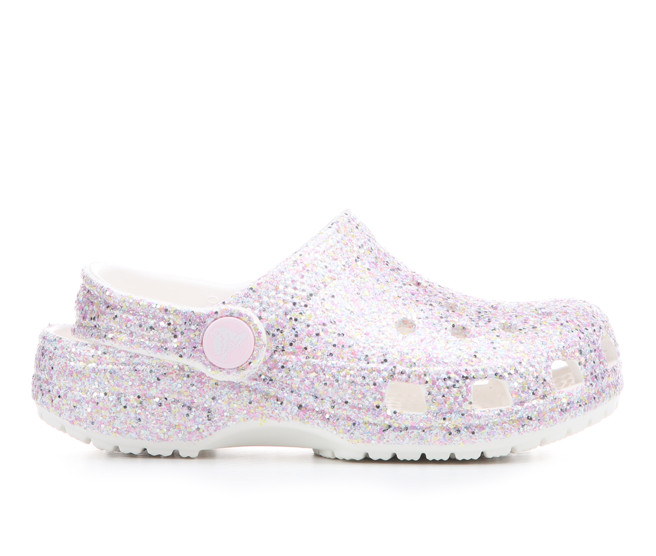 Girls' Crocs Toddler Classic Glitter 2 Clogs - White Fantasy