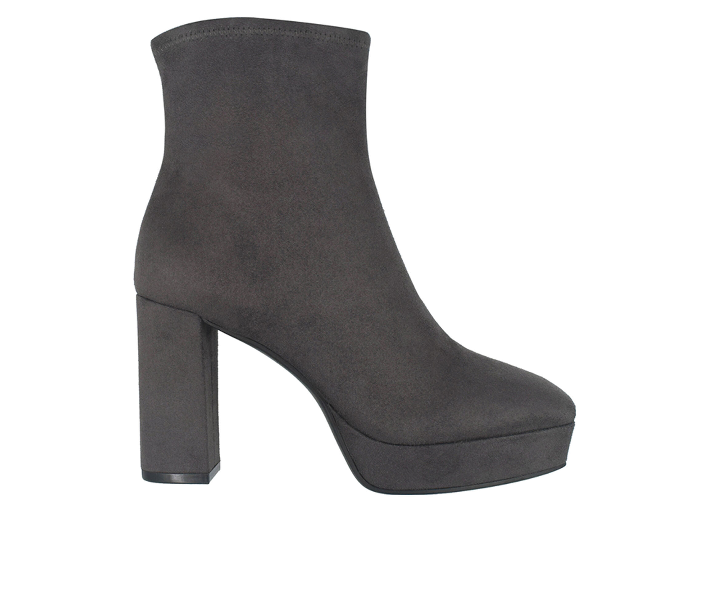 Impo Octavia II Stretch Platform Ankle Boot with Memory Foam, Gunmetal, 6.5