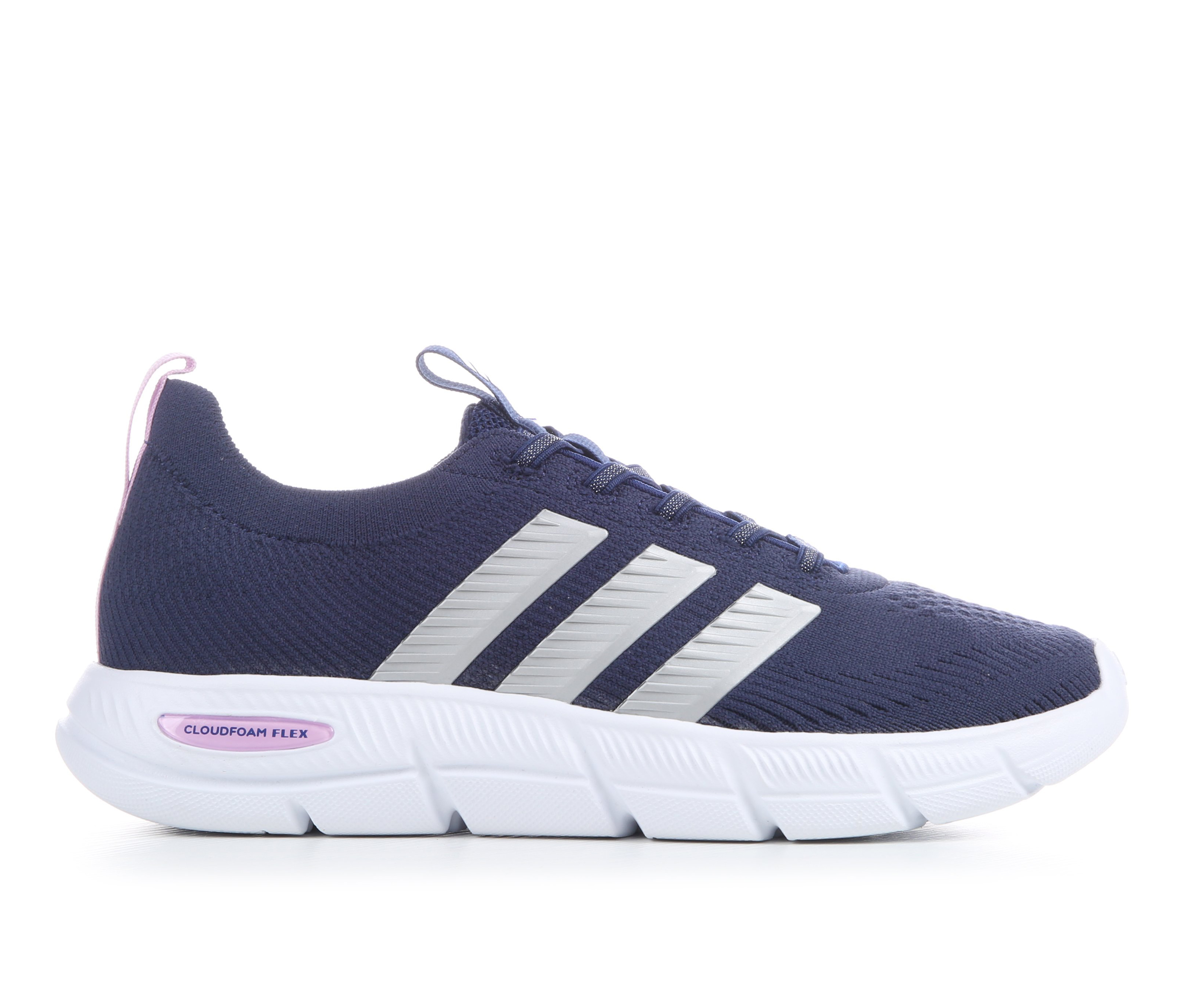 Women's Adidas CloudFoam Flex Slounge Sneakers - Navy/White