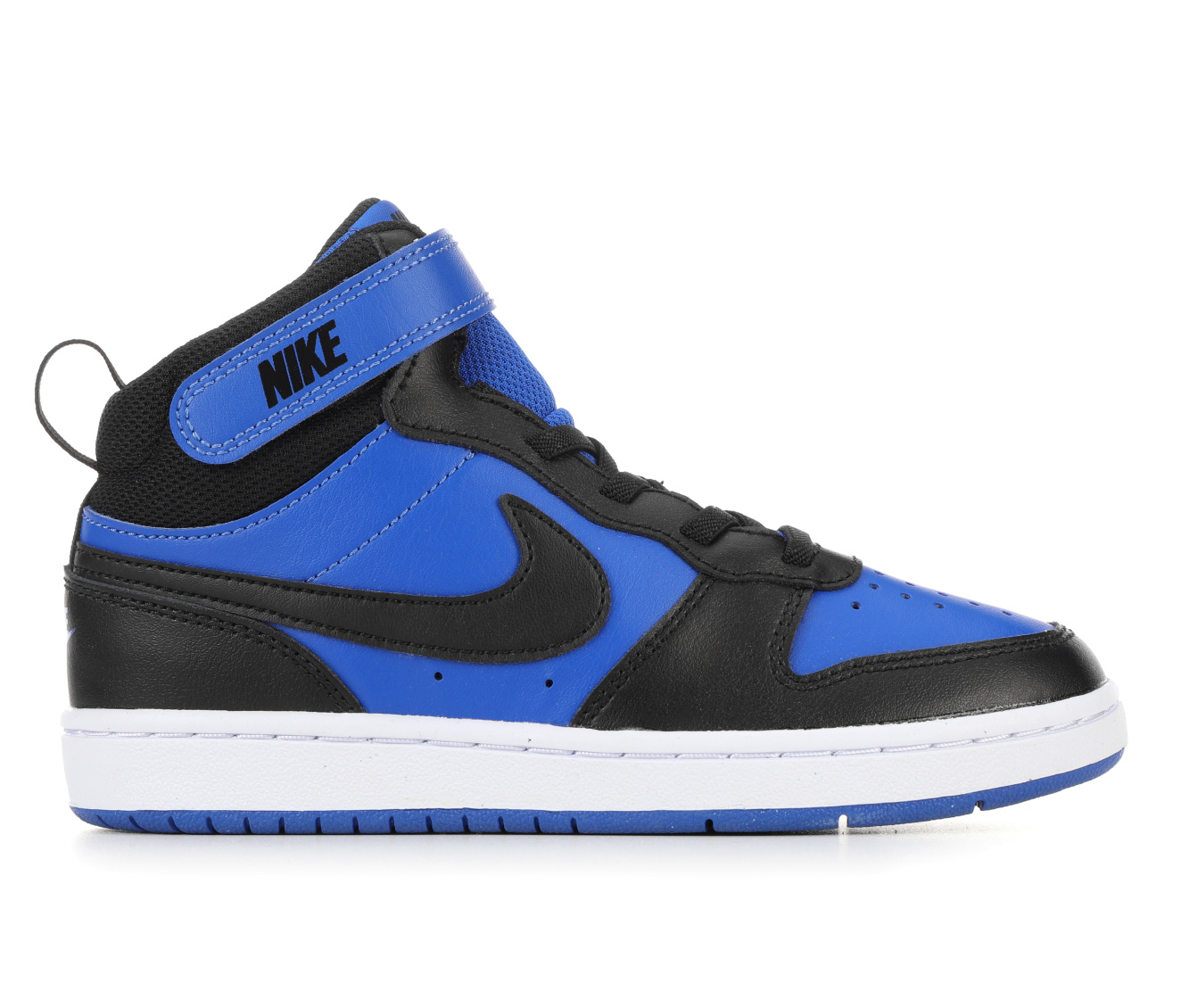 Kids' Nike Little Kid Court Borough Mid 2 Sneakers - Royal/Blk/Wht