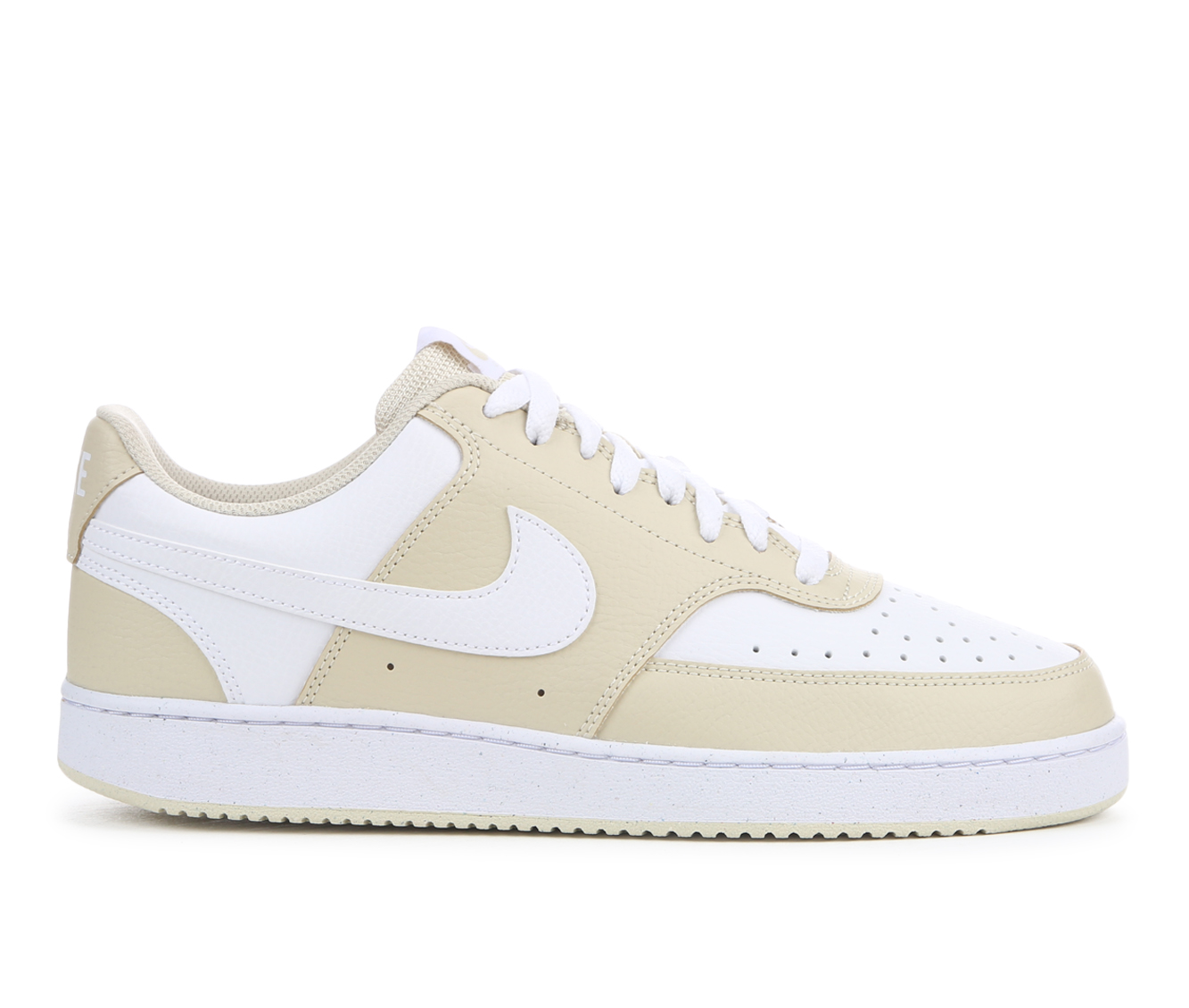 Men's Nike Court Vision Low Sustainable Sneakers - Khaki/White