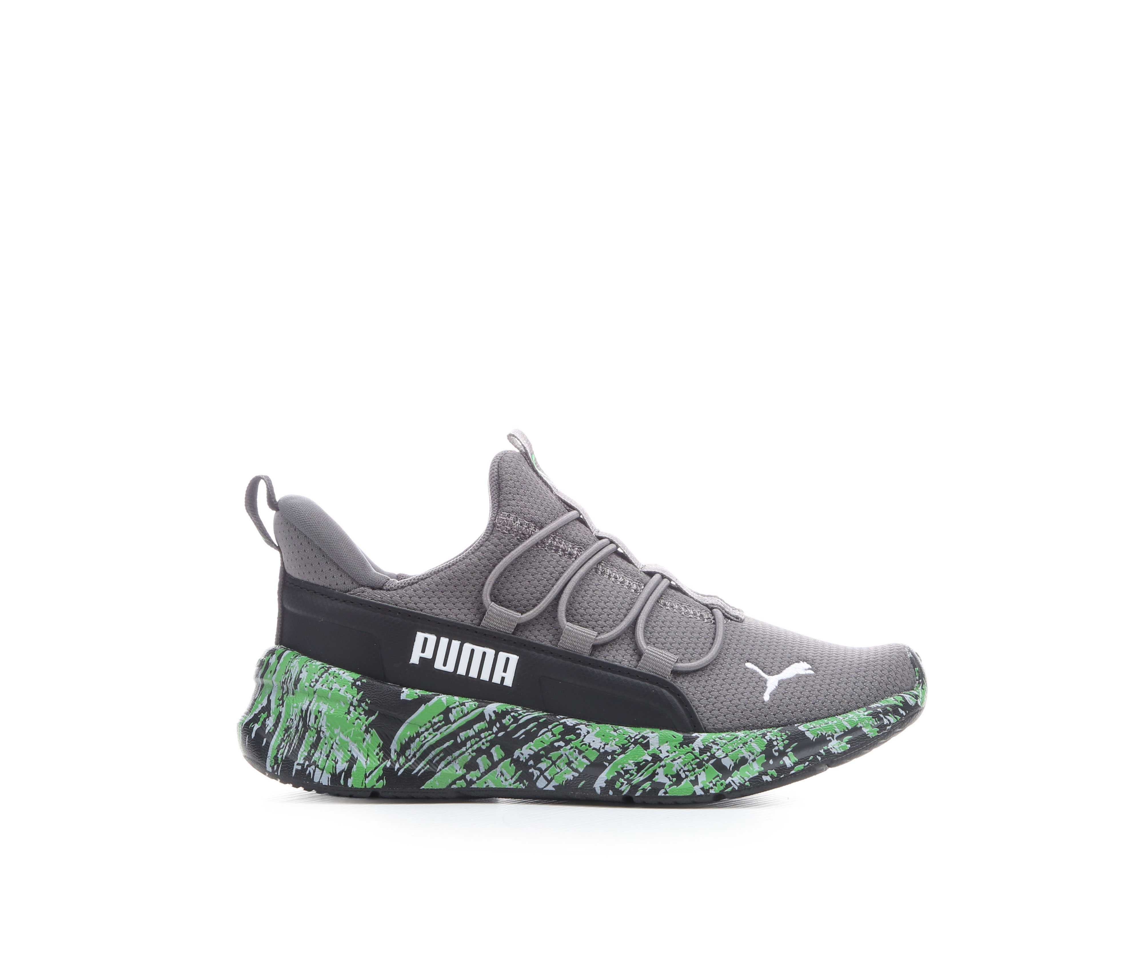 Boys' Puma One4All 2.0 Preschool Boys 10.5-3.5 Running Shoes - Gry/Green/Black