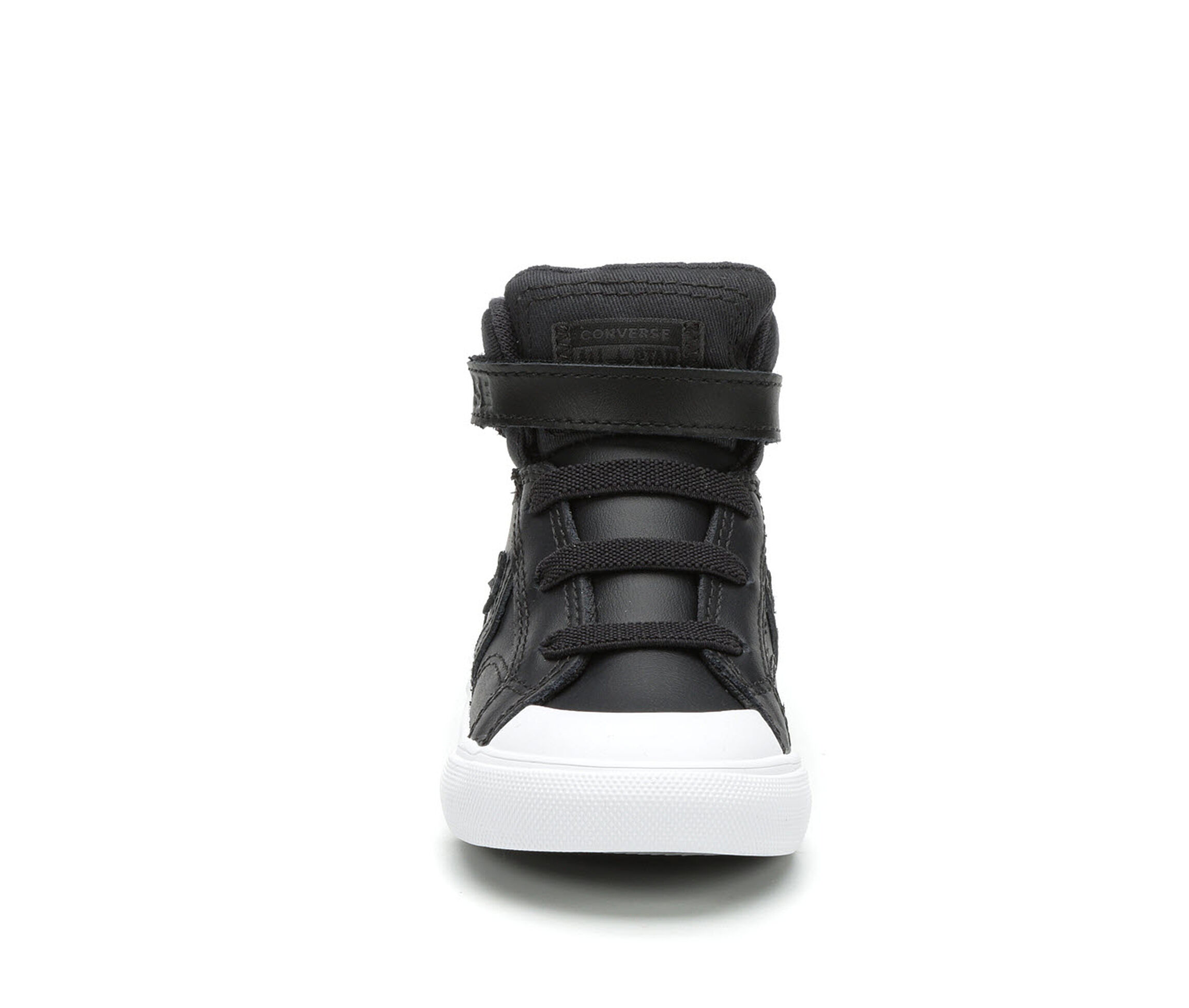 infant black leather converse