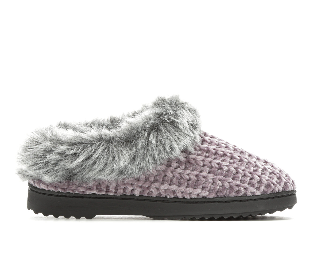 women's dearfoams chenille knit clog slippers