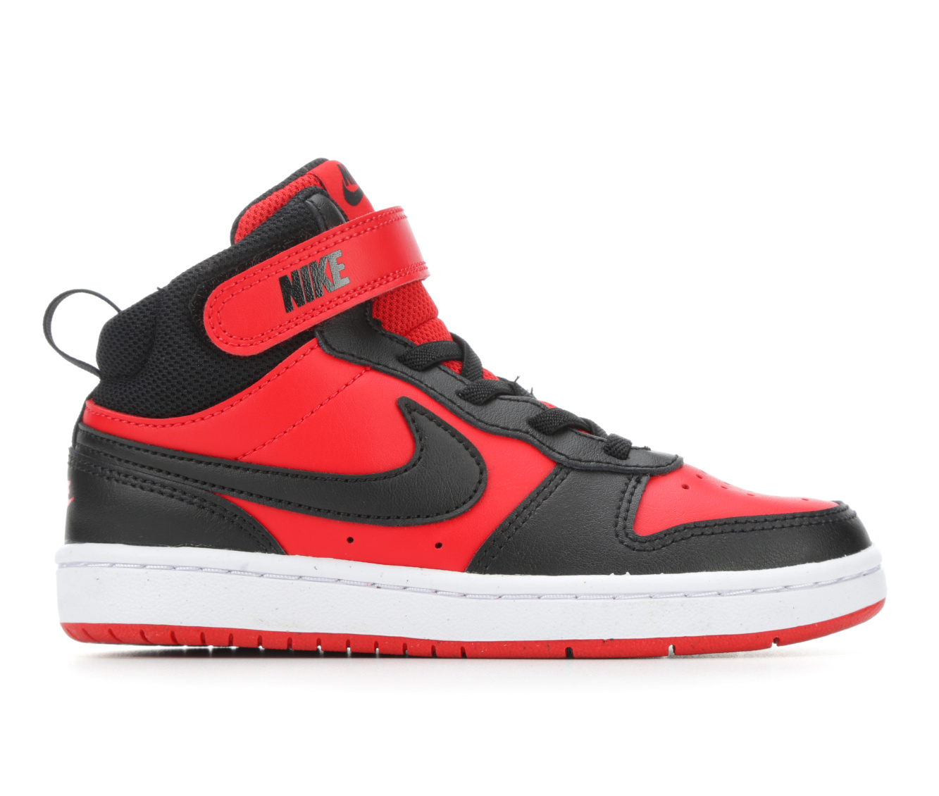 Kids' Nike Little Kid Court Borough Mid 2 Sneakers - UnivRed/Blk/Wht