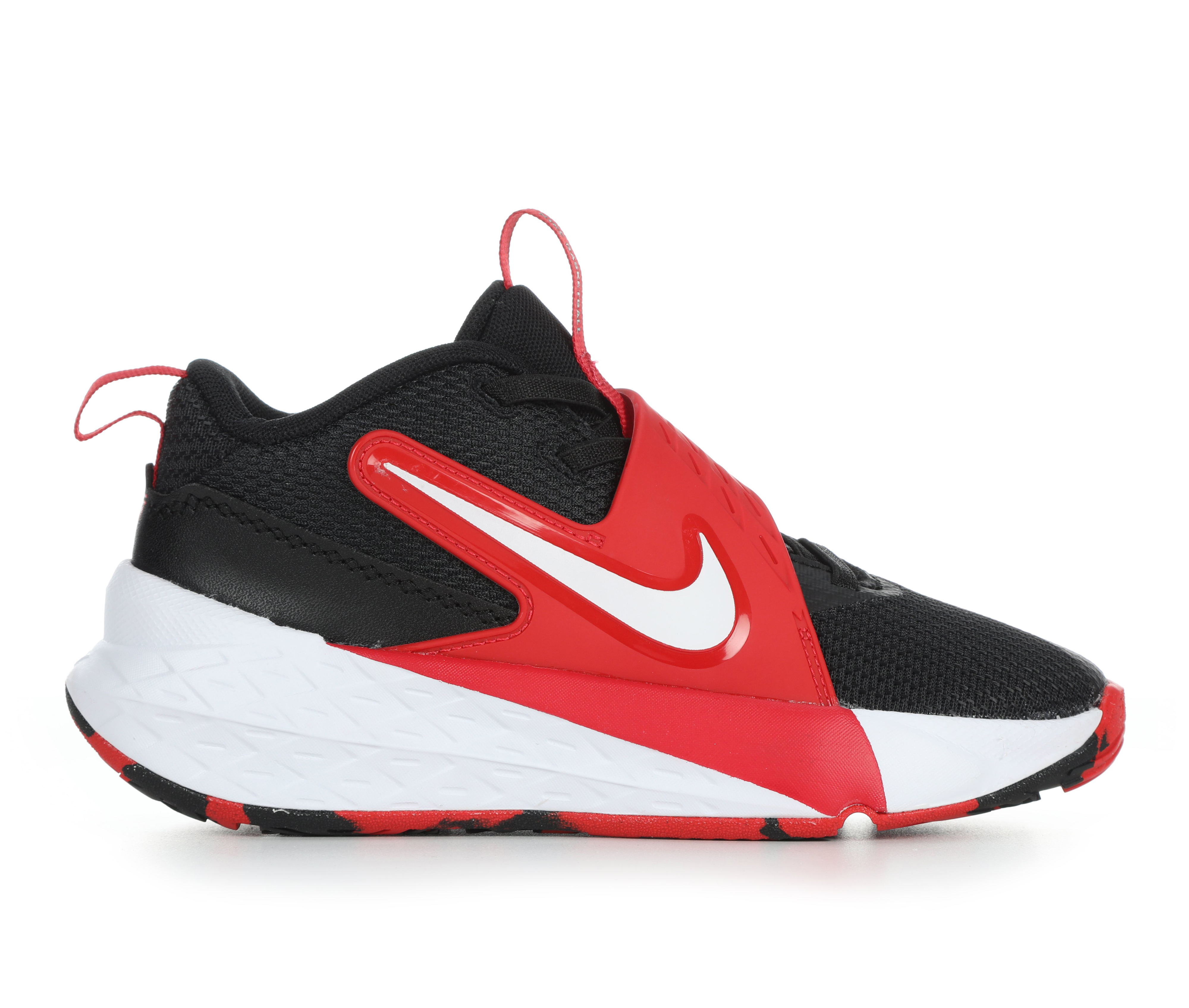 Boys' Nike Little Kid Team Hustle D12 Basketball Shoes - Blk/Wht/UnivRed