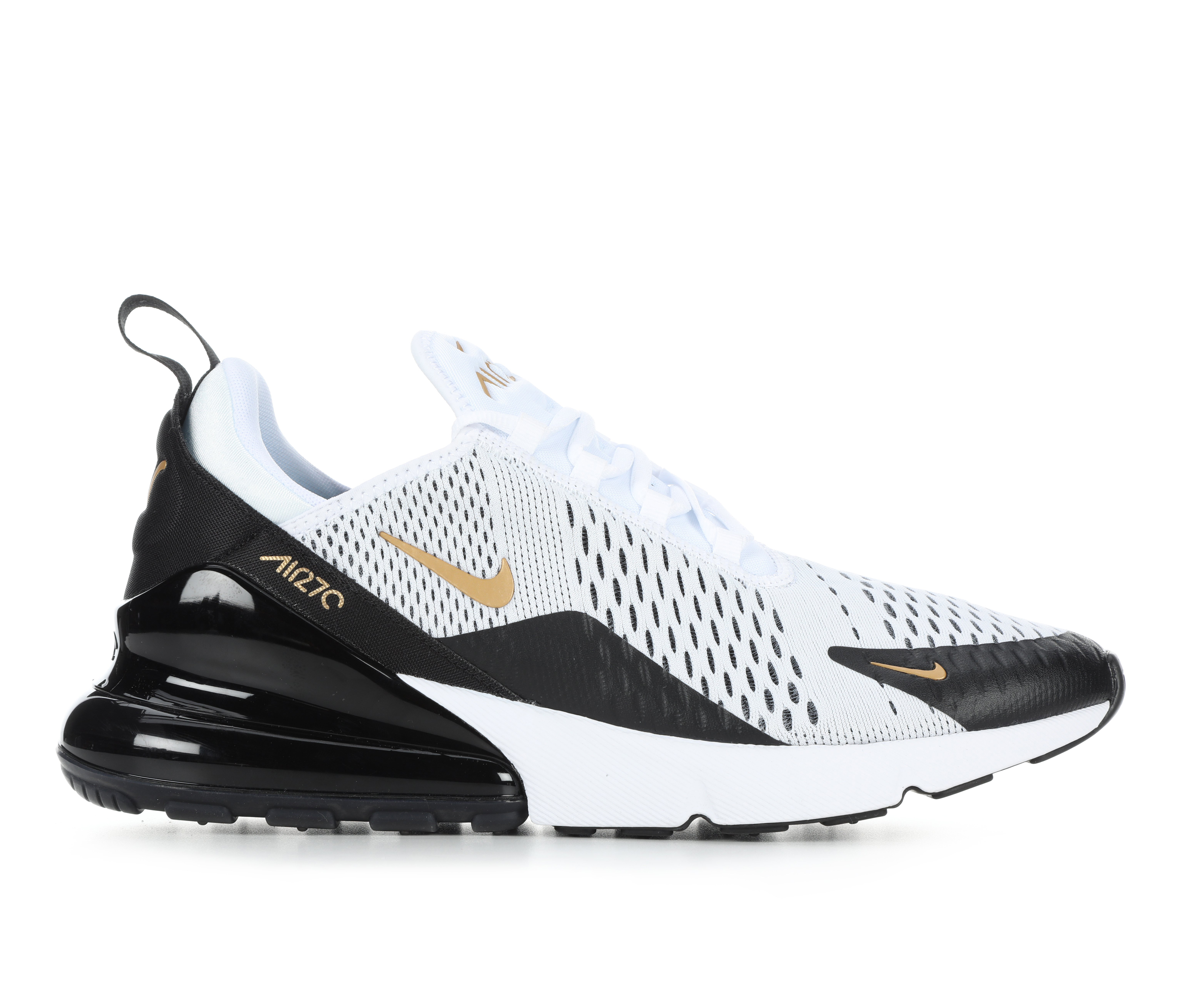 Men's Nike Air Max 270 Mens Sneakers - Wht/Gold/Black
