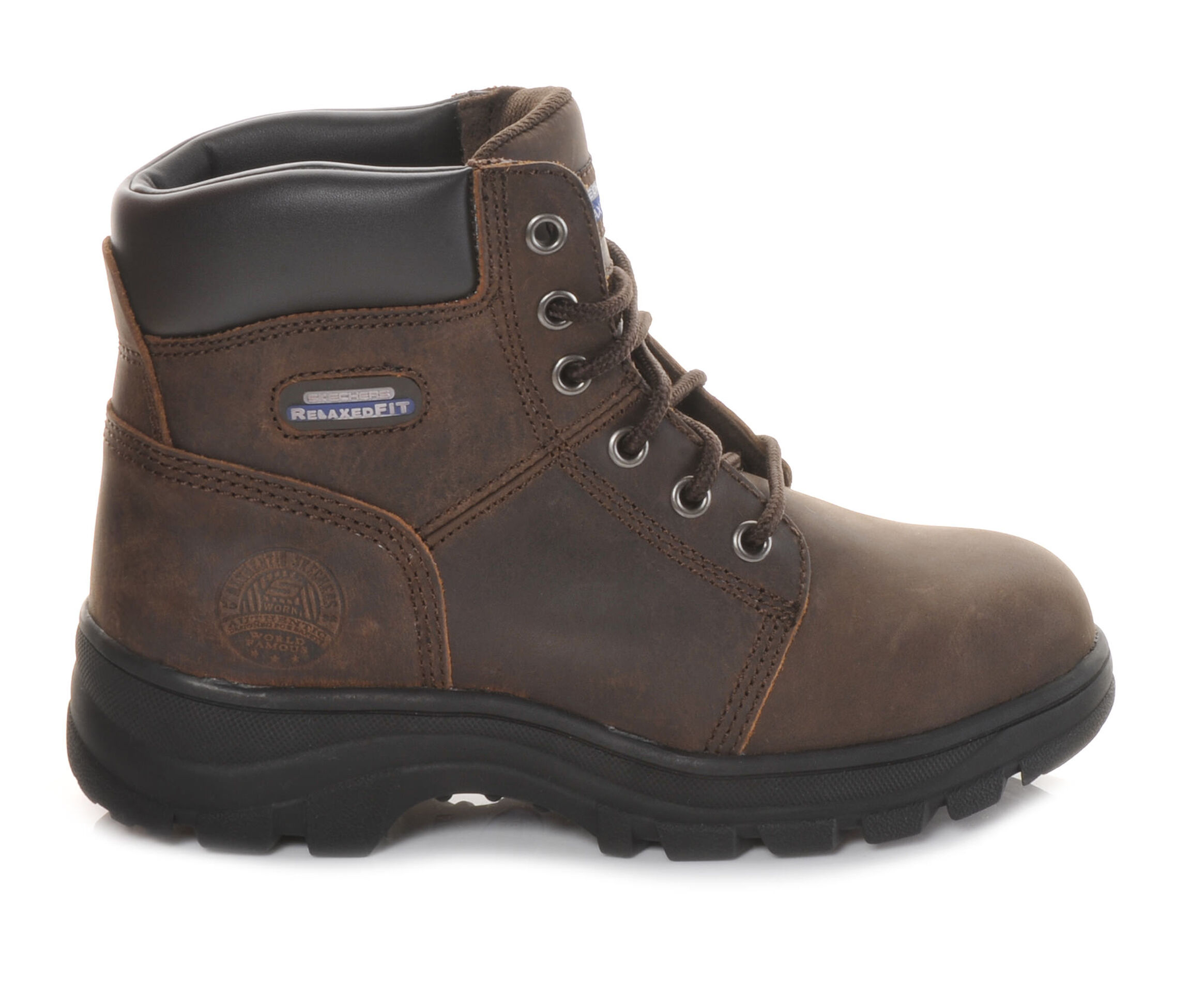 steel toe work boots with memory foam