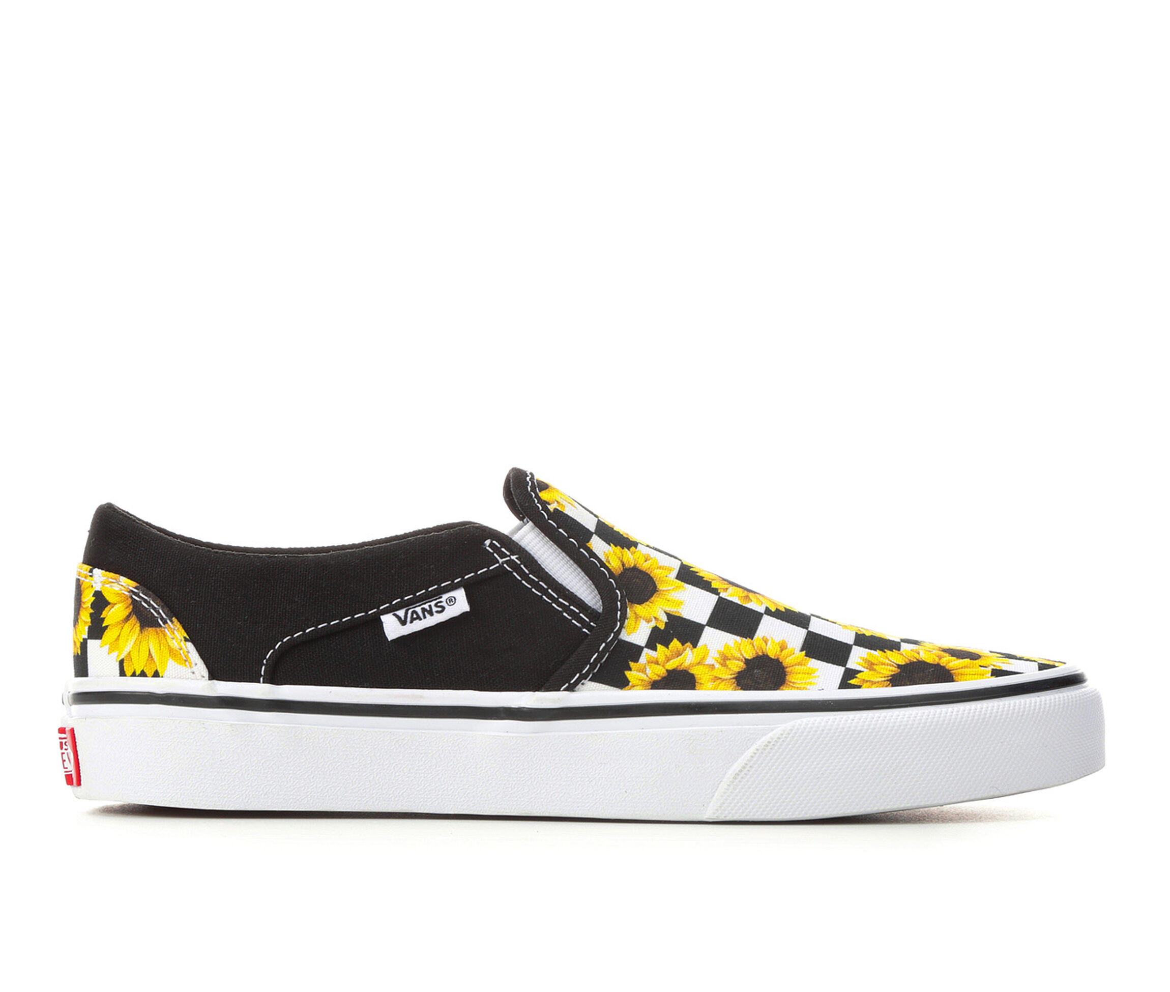 white slip on vans shoe carnival