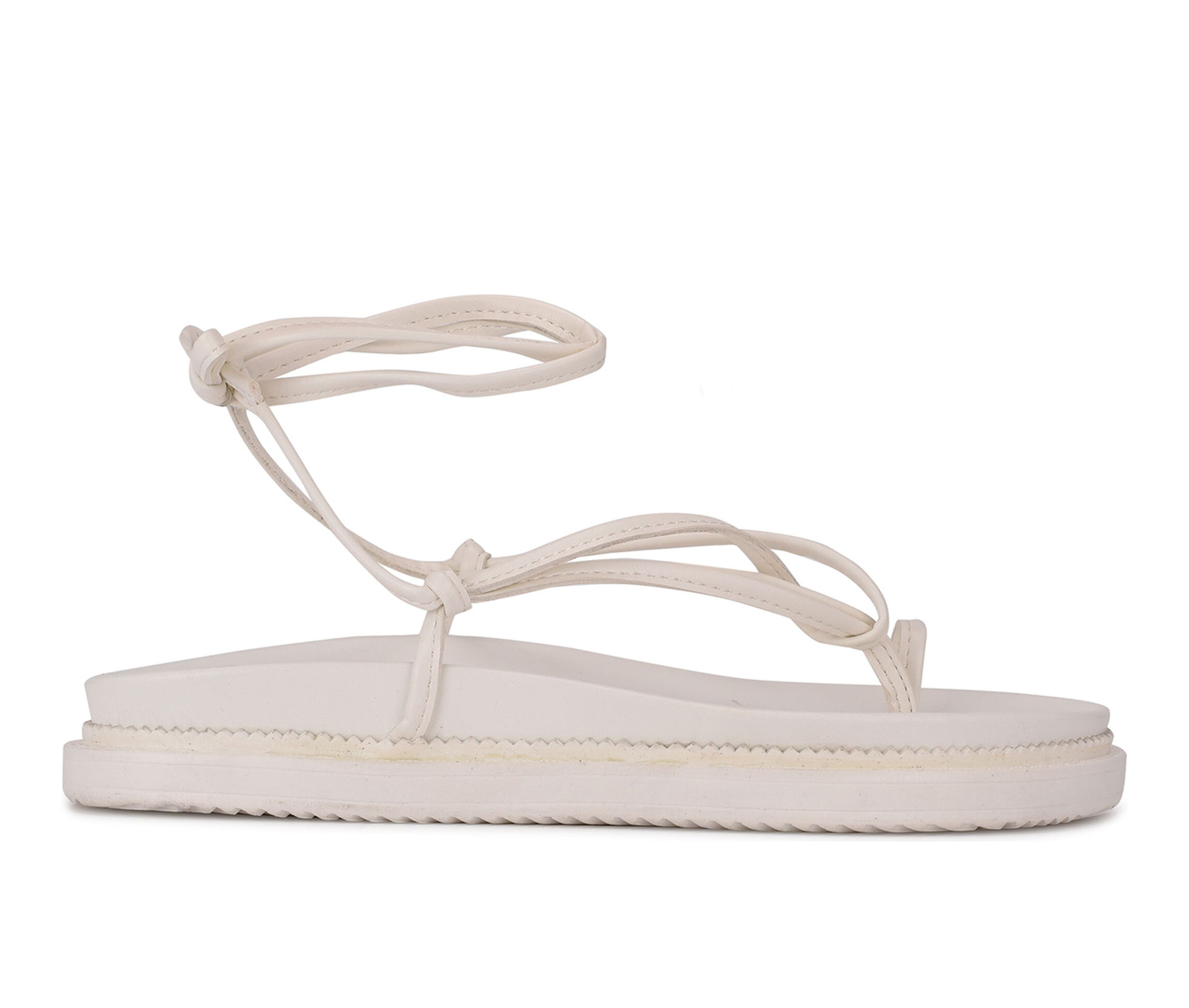 Women’s Nine West Sarest Dress Sandals in White Size 5.5 Medium