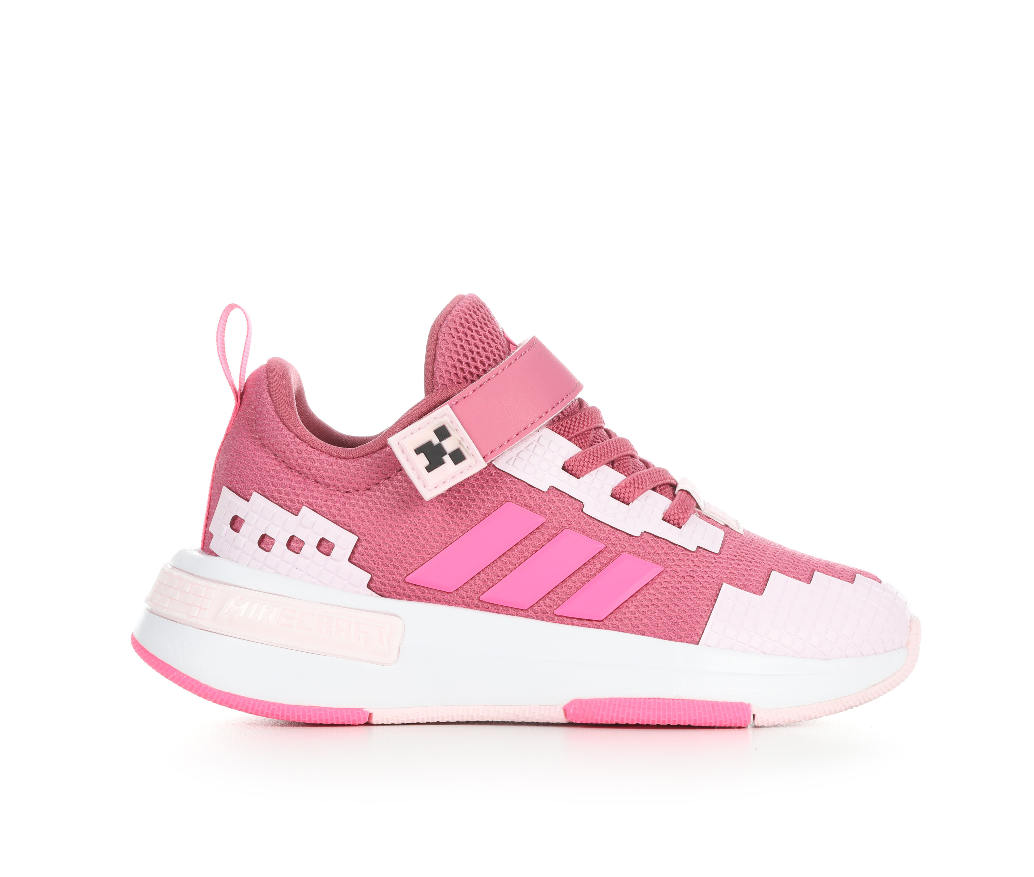 Girls' Adidas Little Kid & Big Kid Minecraft Pro EL C Running Shoes - Magenta/Pnk/Pnk