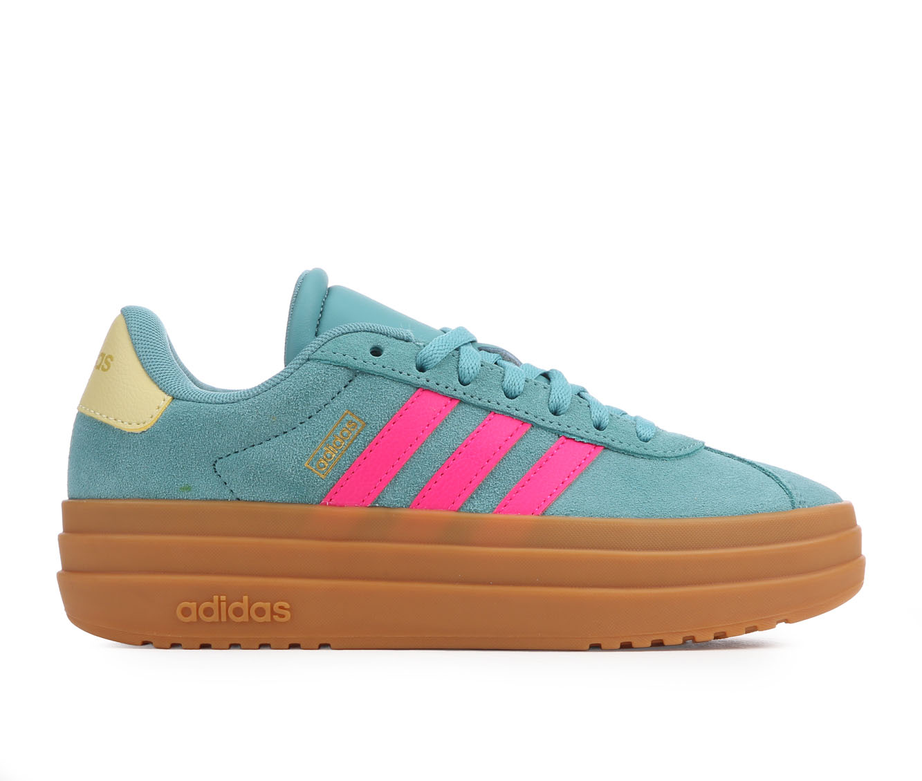 Girls' Adidas Big Kids VL Court Bold Platform Sneakers - Green/Pink/Gum