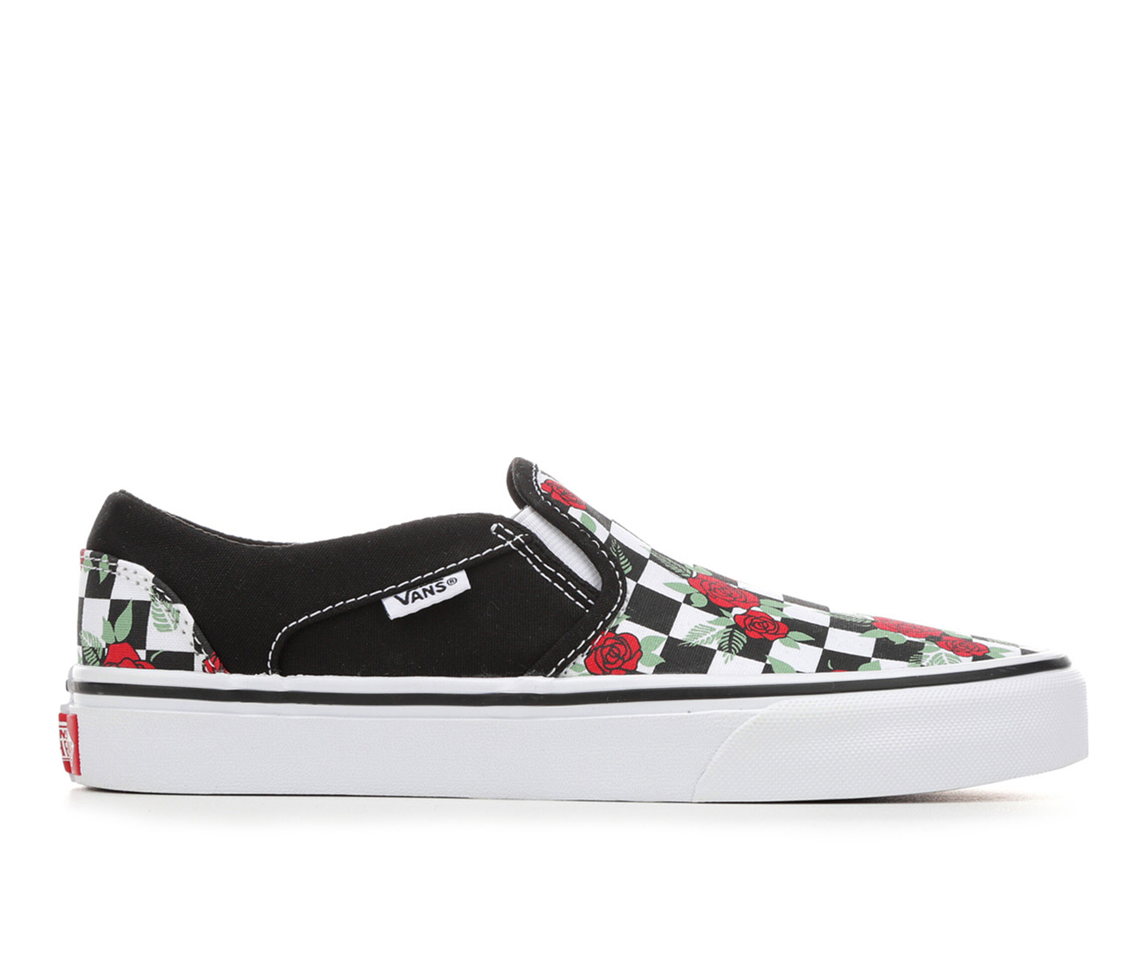 vans old skool red and black checkerboard