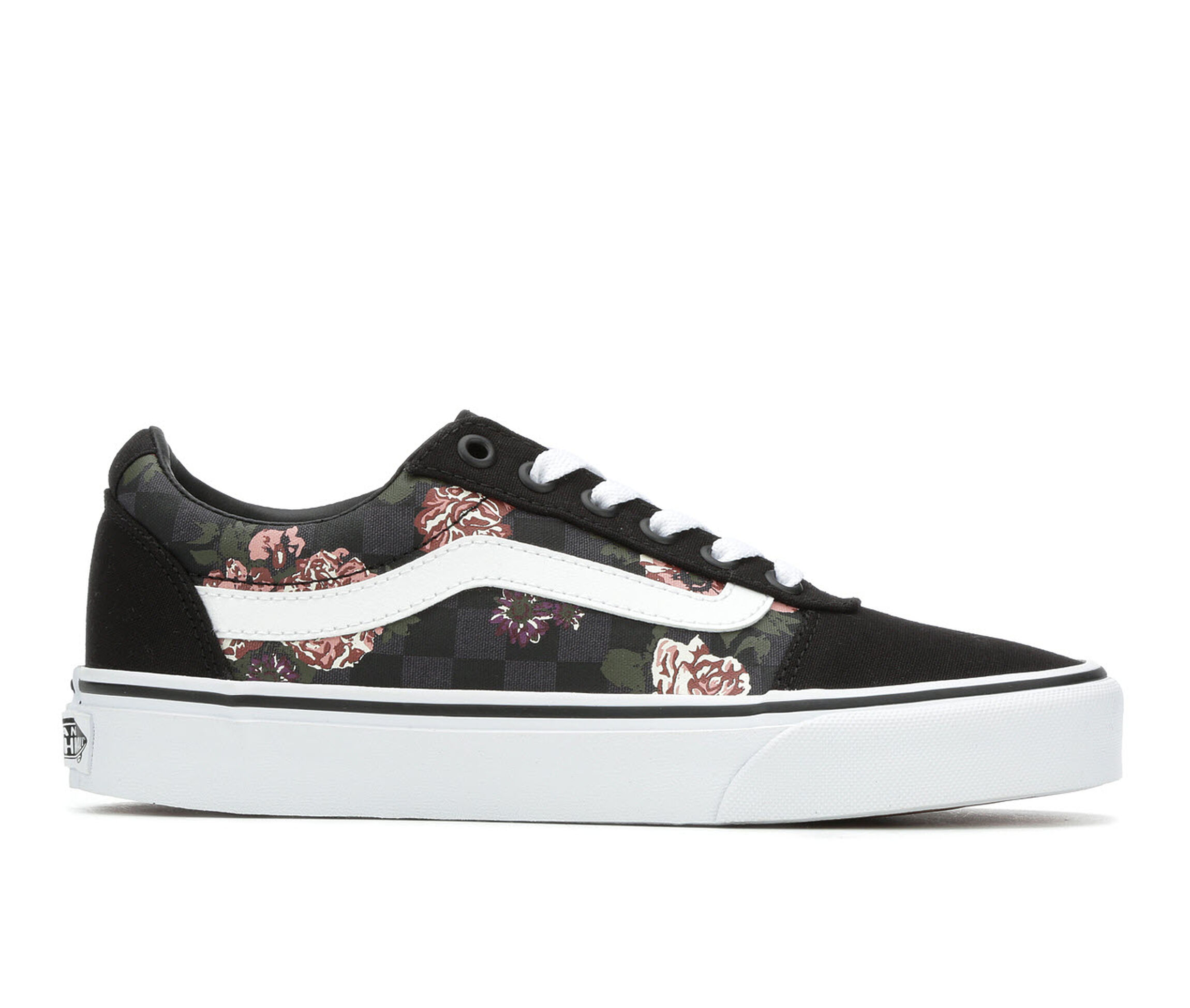 Women's Vans Ward Floral Check Skate Shoes