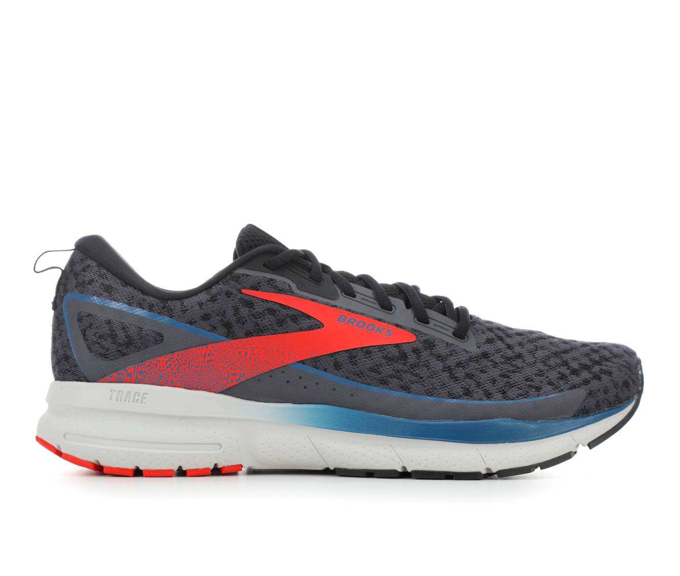 Men's Brooks Trace 3 Running Shoes - Black/Red/Blue