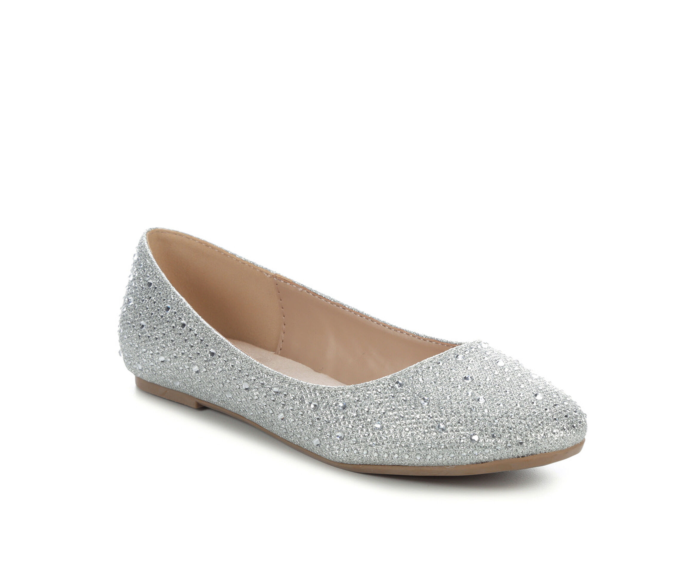 silver flat dress shoes