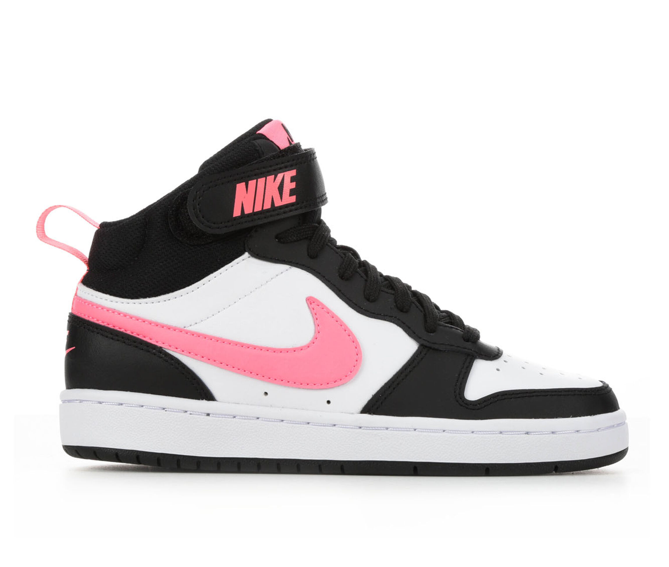 nike pink and black high tops