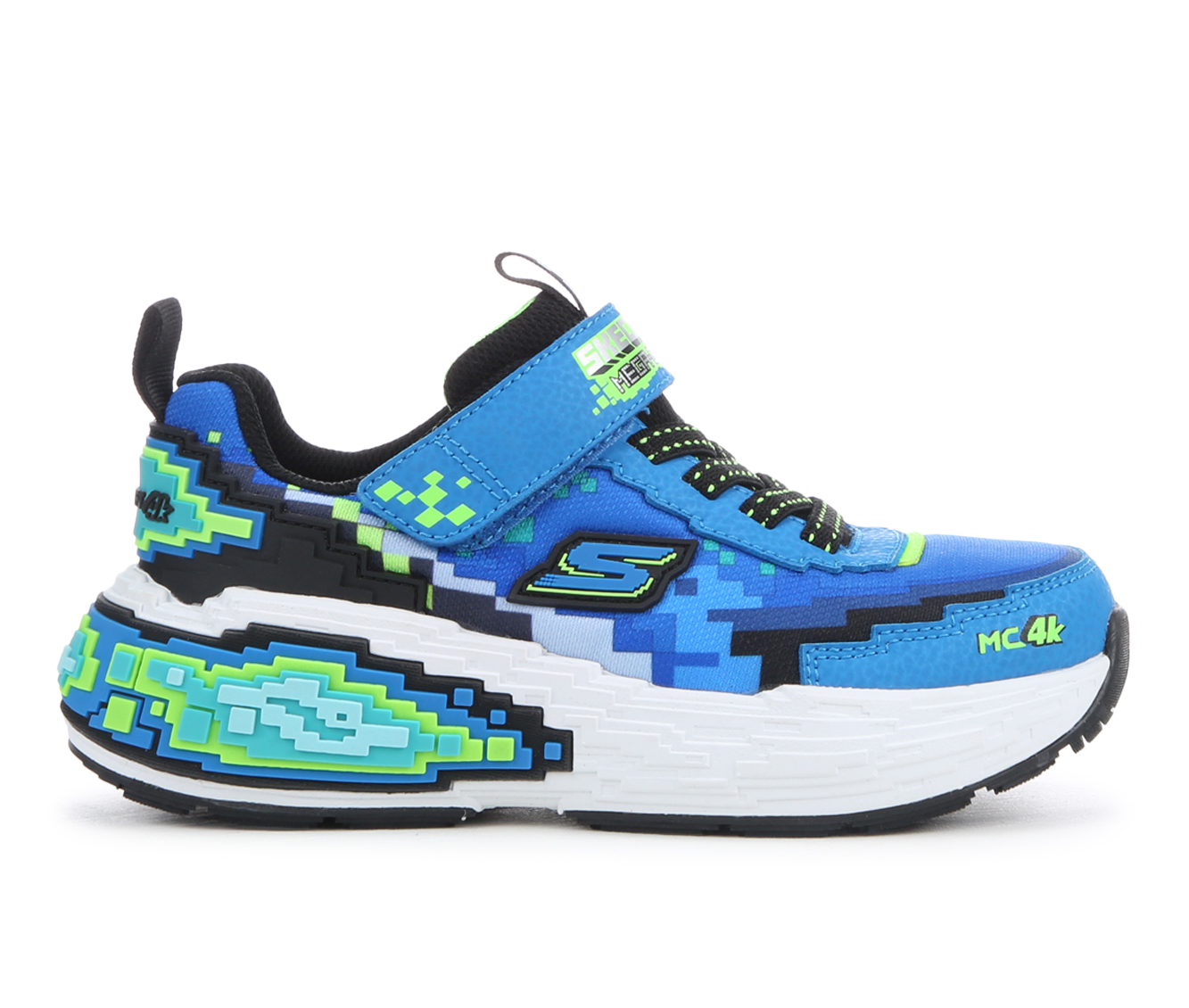 Boys' Skechers Little Kid & Big Kid Megacraft 4 Running Shoes - Blue/lime