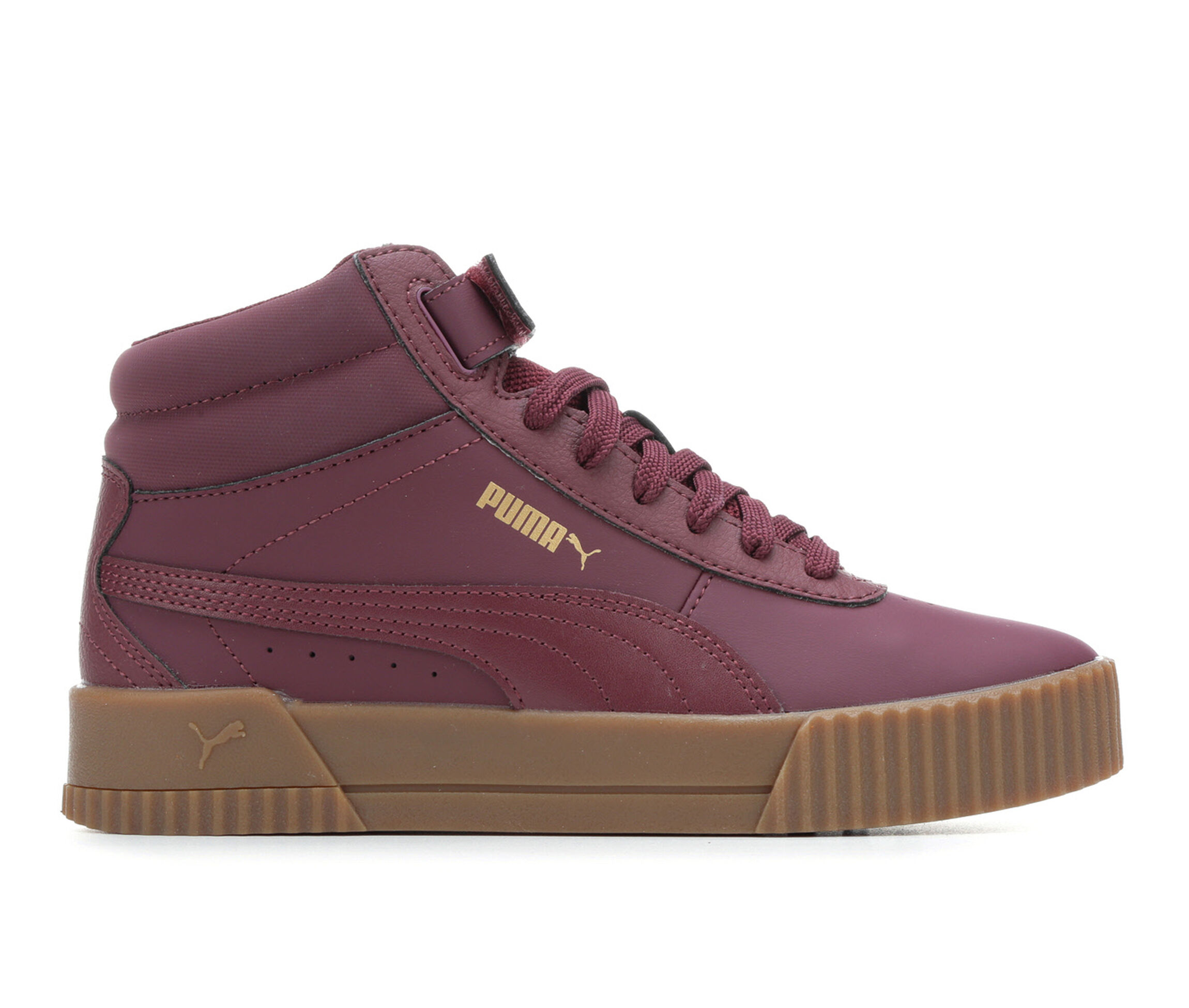 puma burgundy high tops