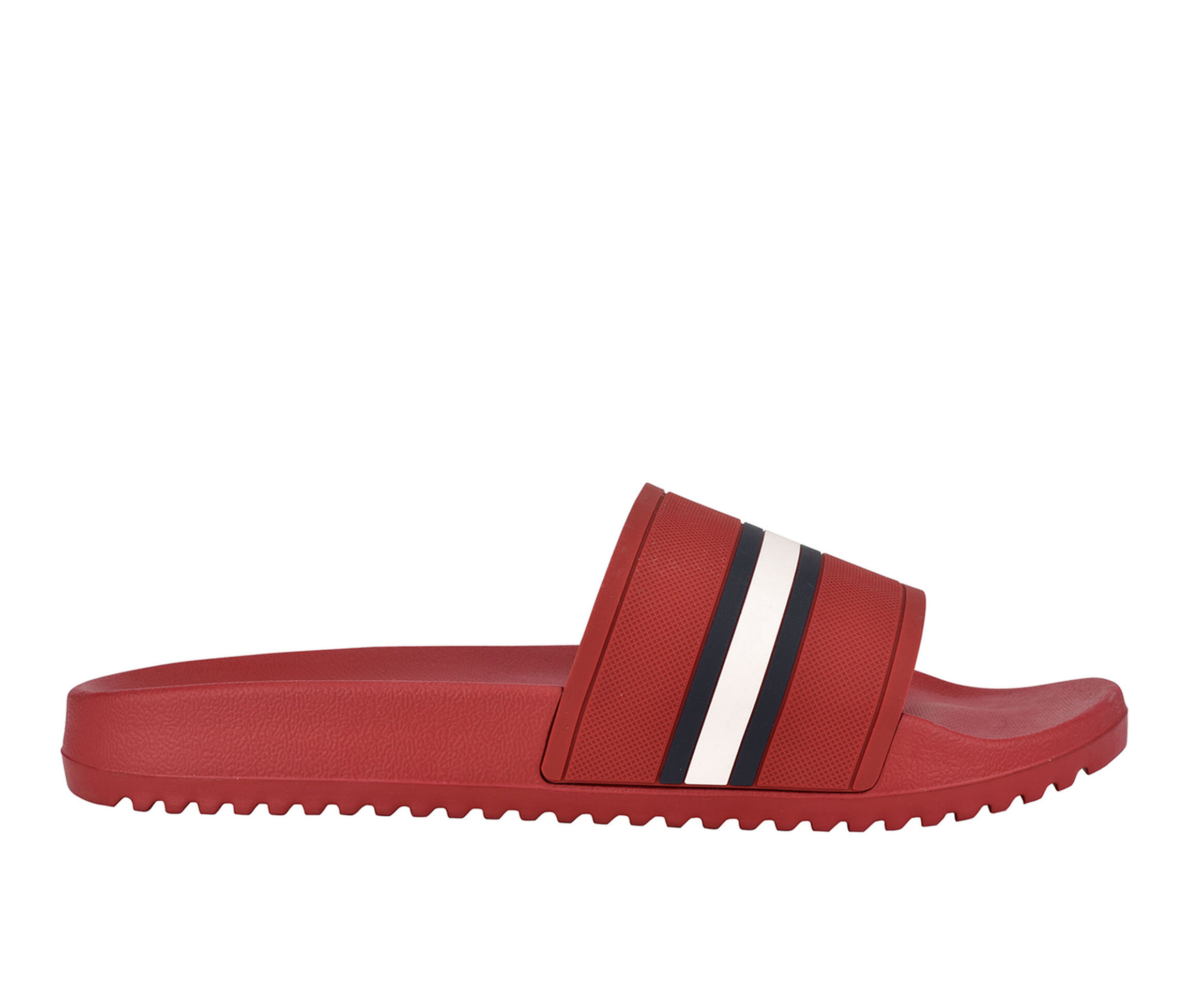 red tommy hilfiger slides