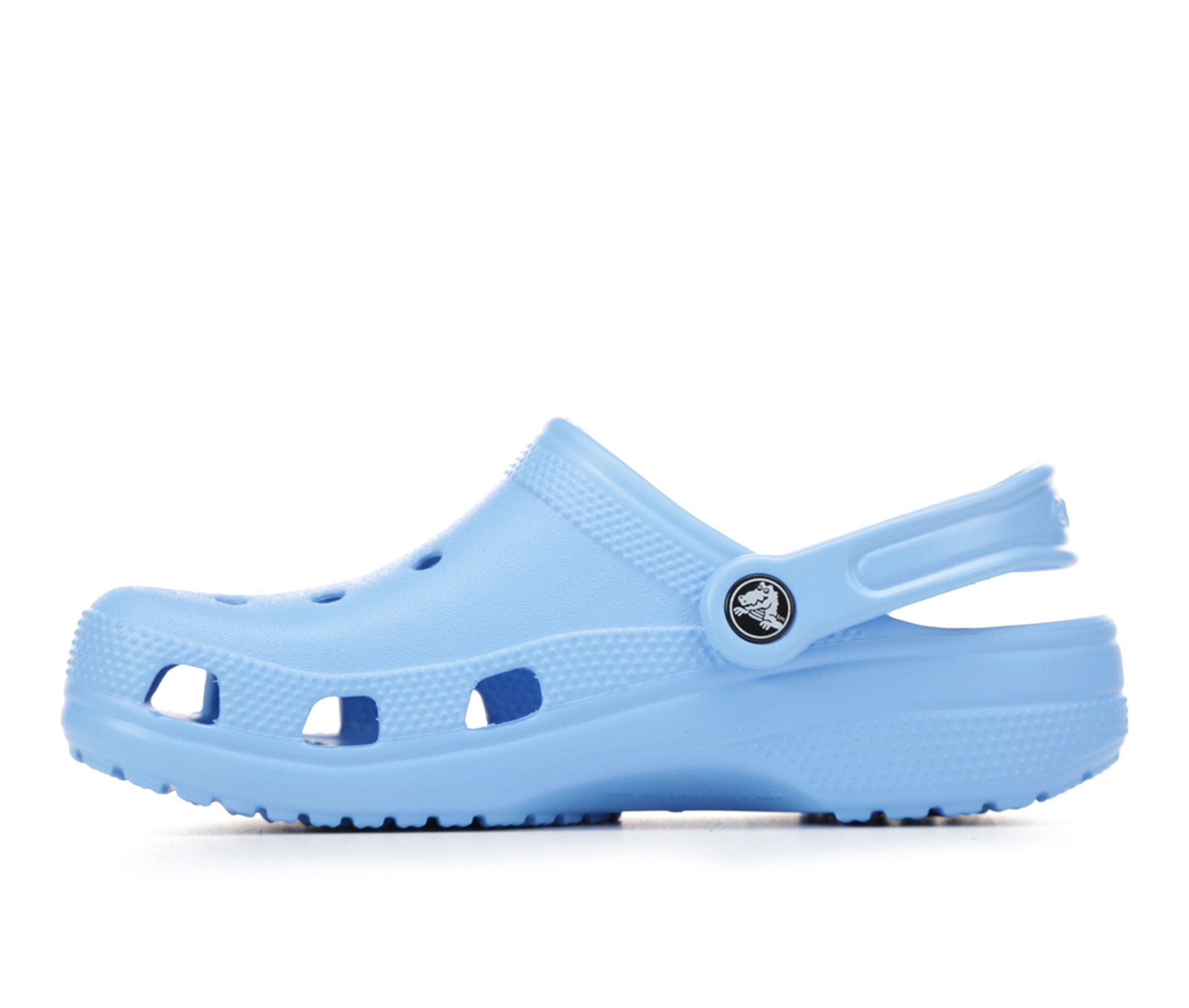 light blue crocs with fur