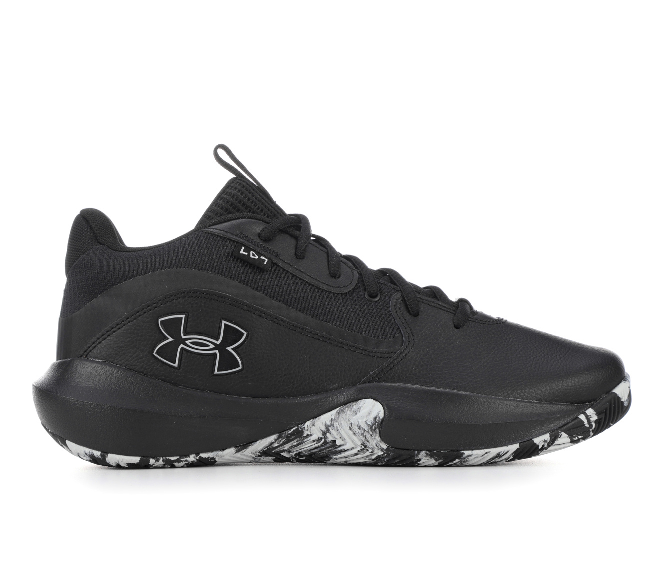 Men's Under Armour Lockdown 7 Basketball Shoes - Blk/Blk/Marble