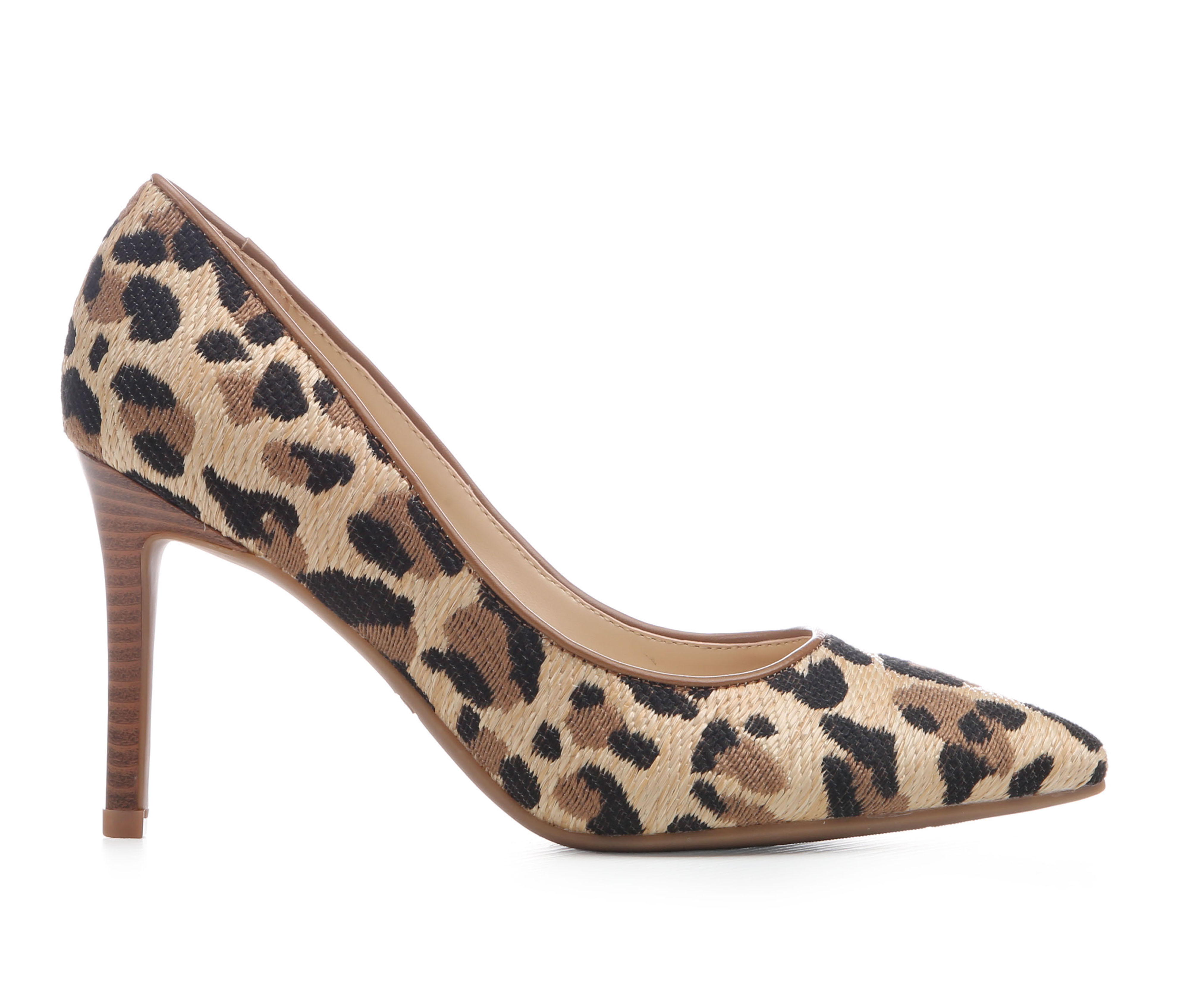 Women's Nine West Elbee Pumps - Leopard Raffia