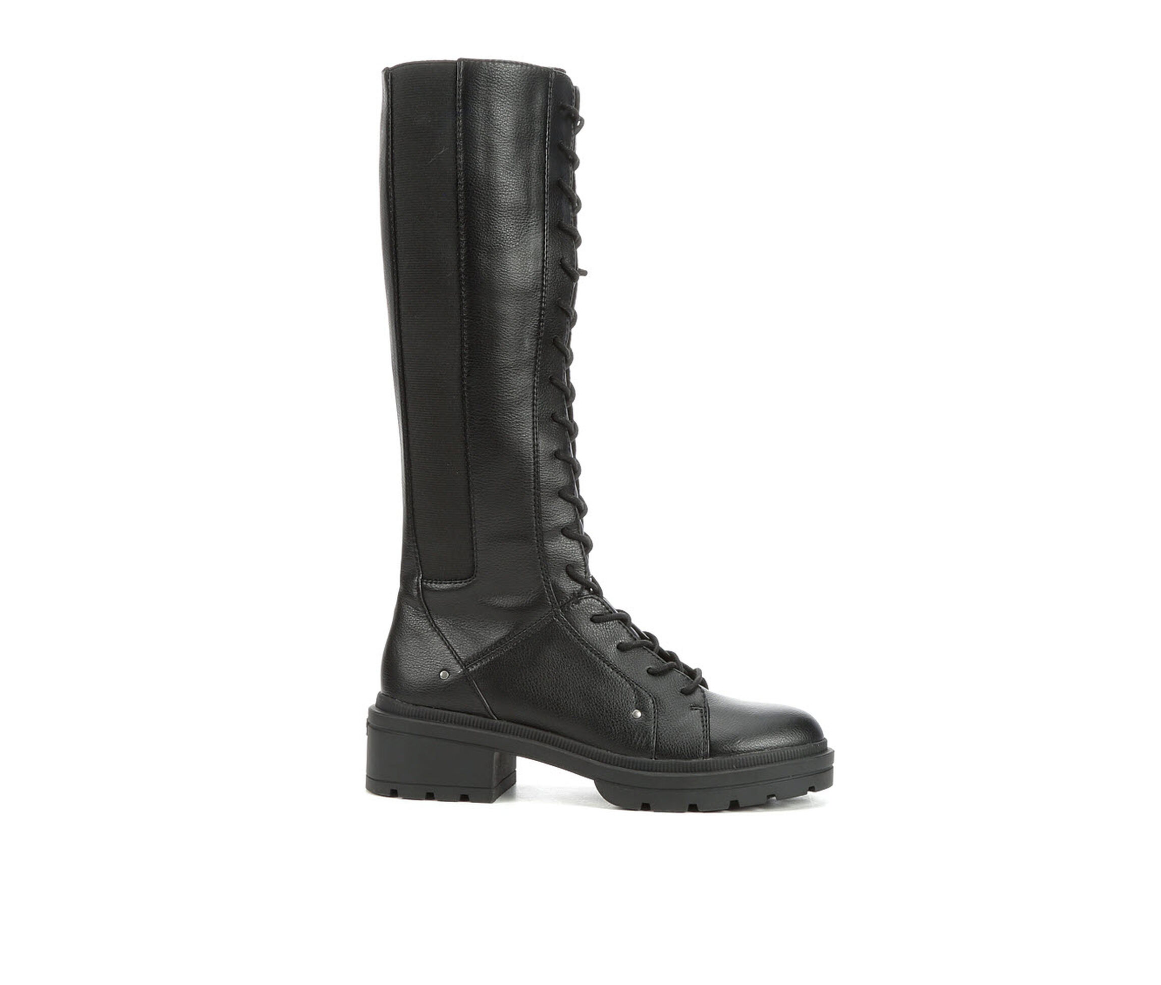 knee length combat boots