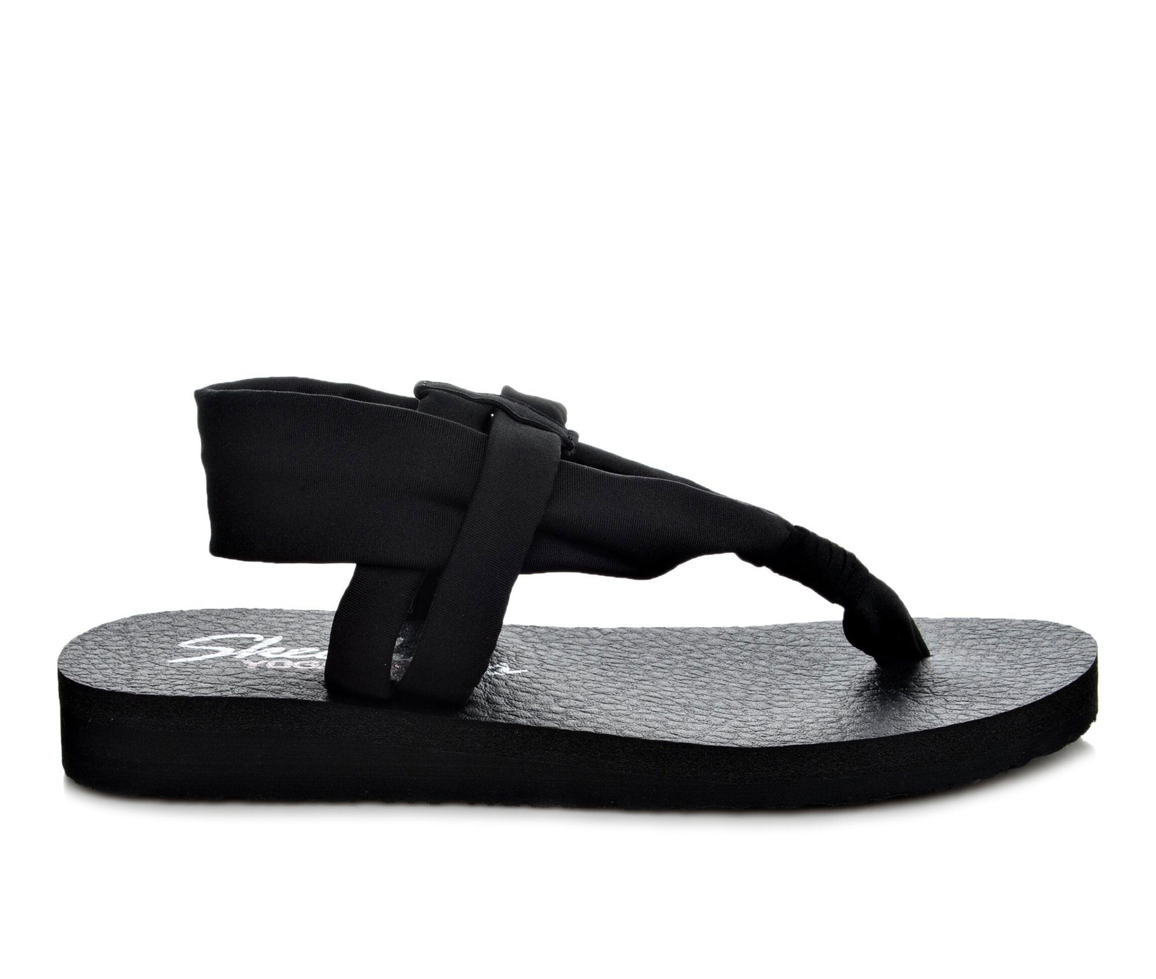 skechers sandals black