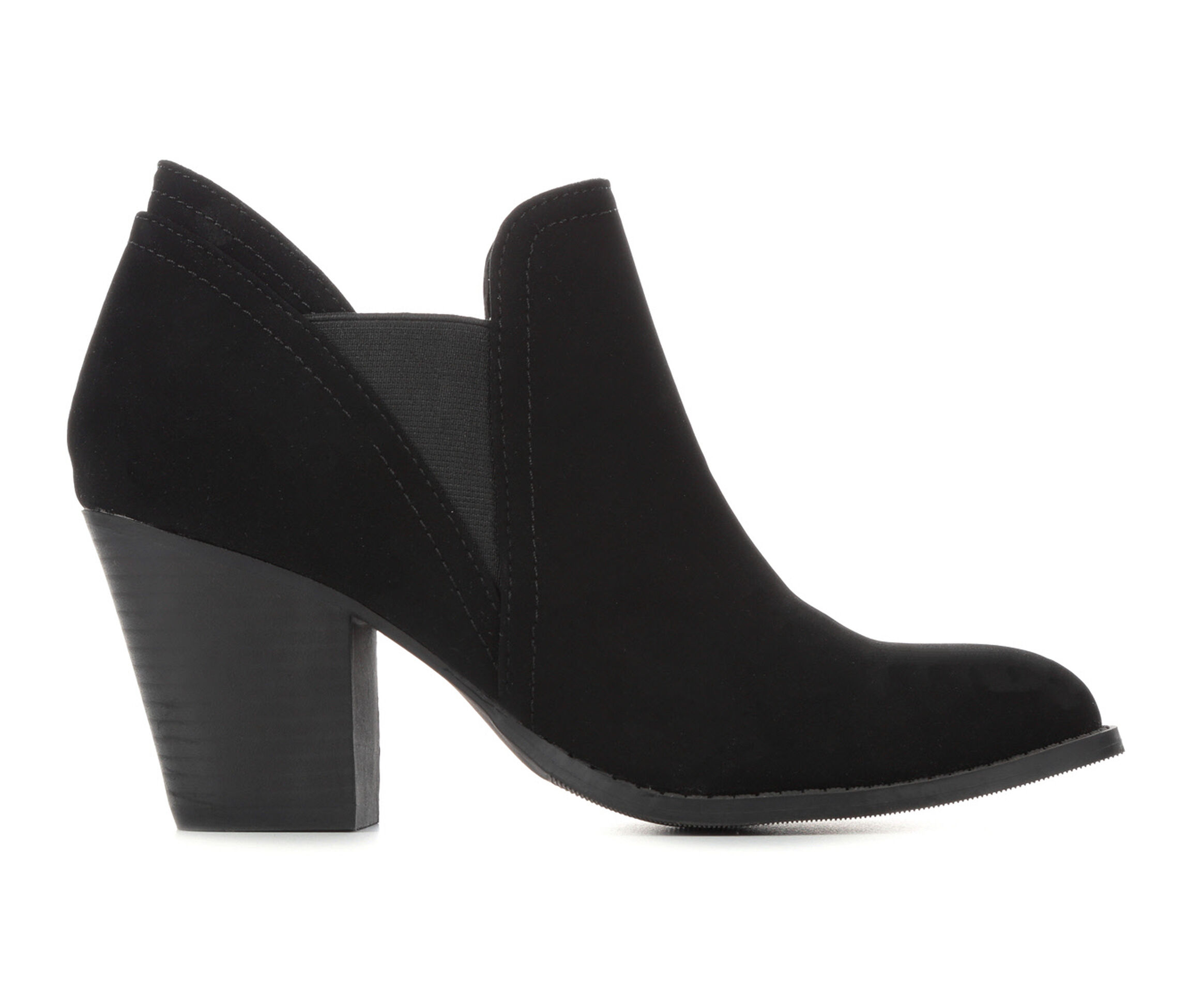 Women's Y-Not Deluxe Heeled Booties - Black Nub