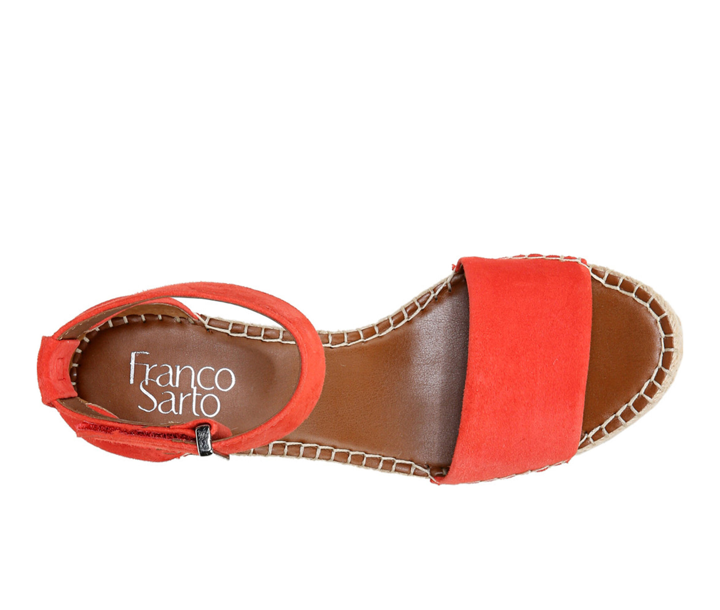 Women's Franco Sarto L-Clemens Wedge Sandals in Tangelo Size 6 Medium