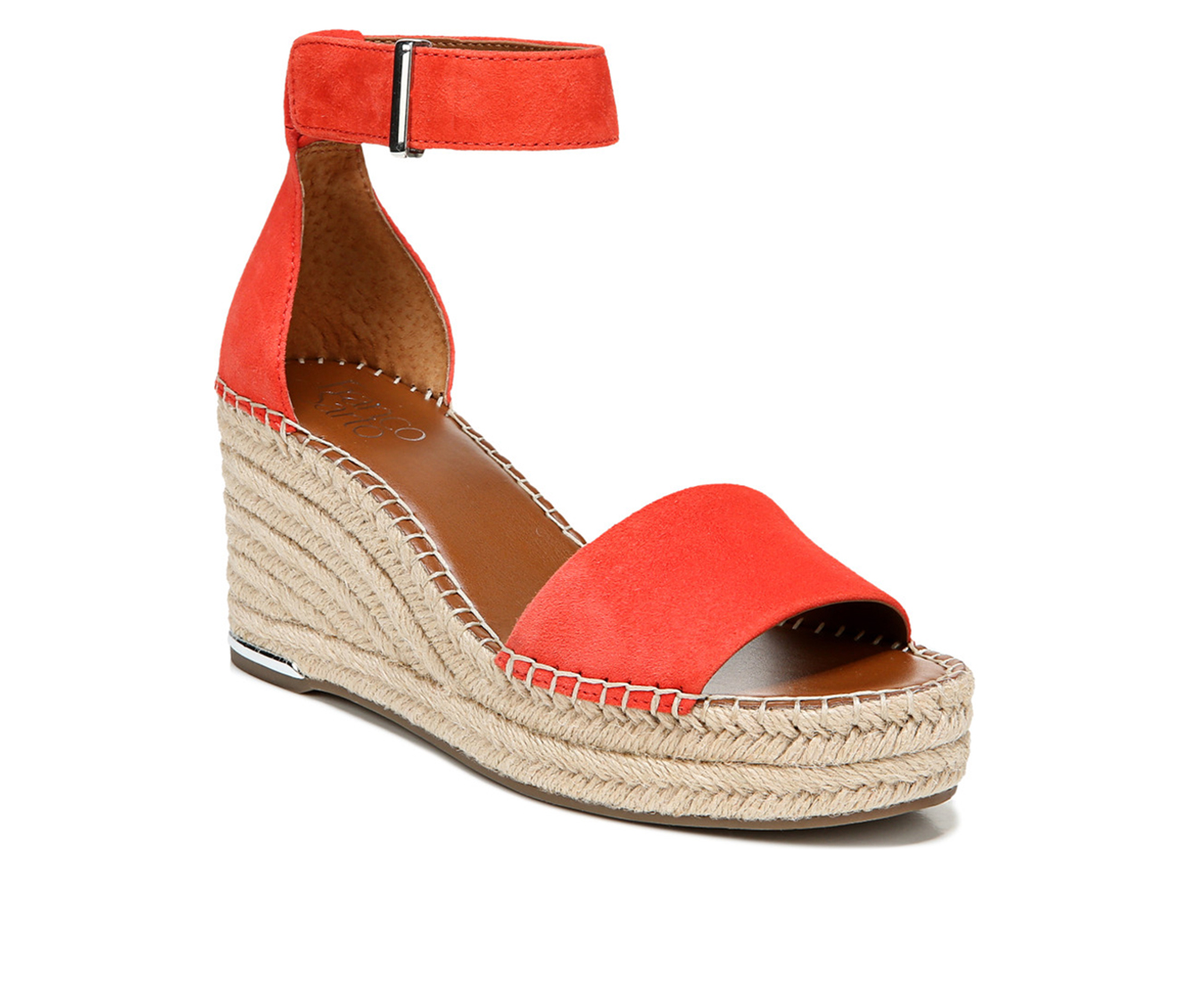 Women's Franco Sarto L-Clemens Wedge Sandals in Tangelo Size 6 Medium