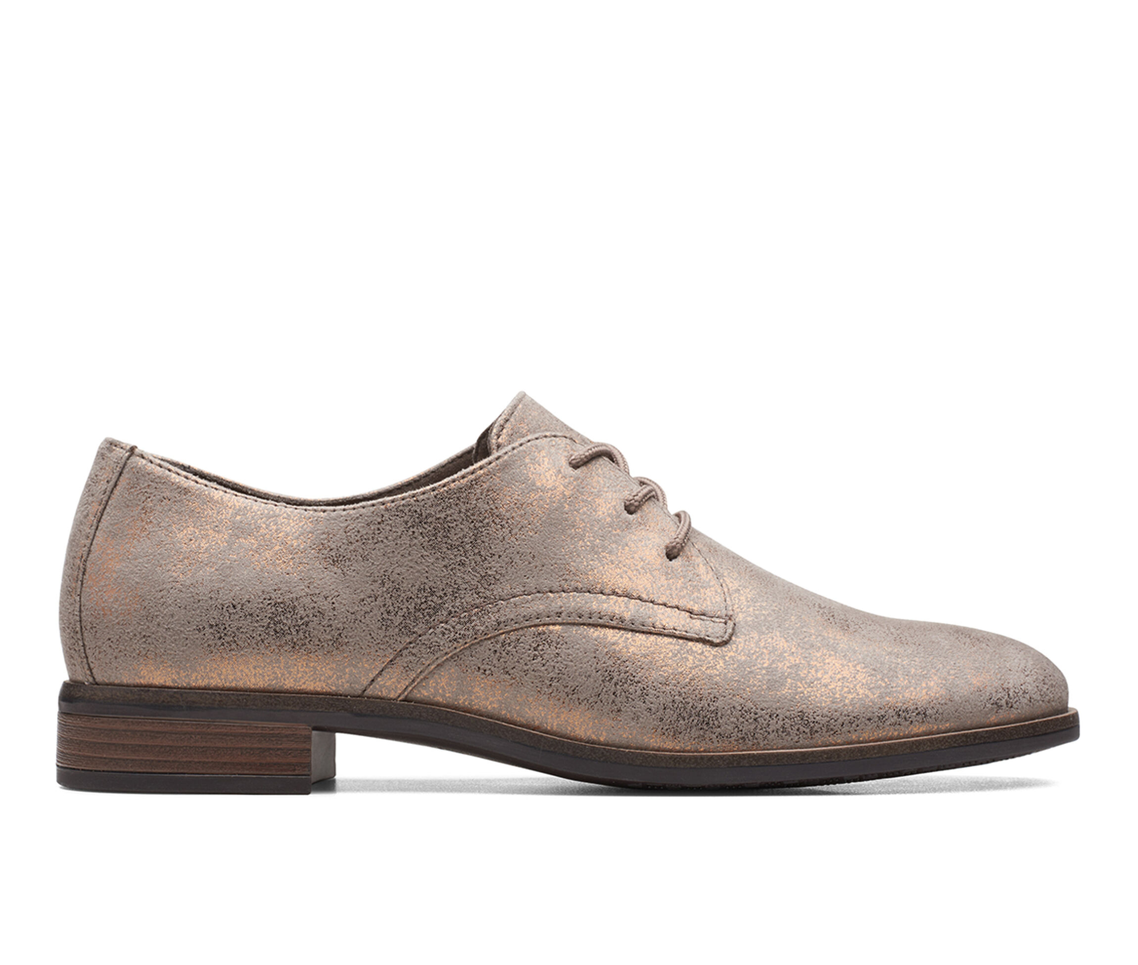 clarks gold brogues