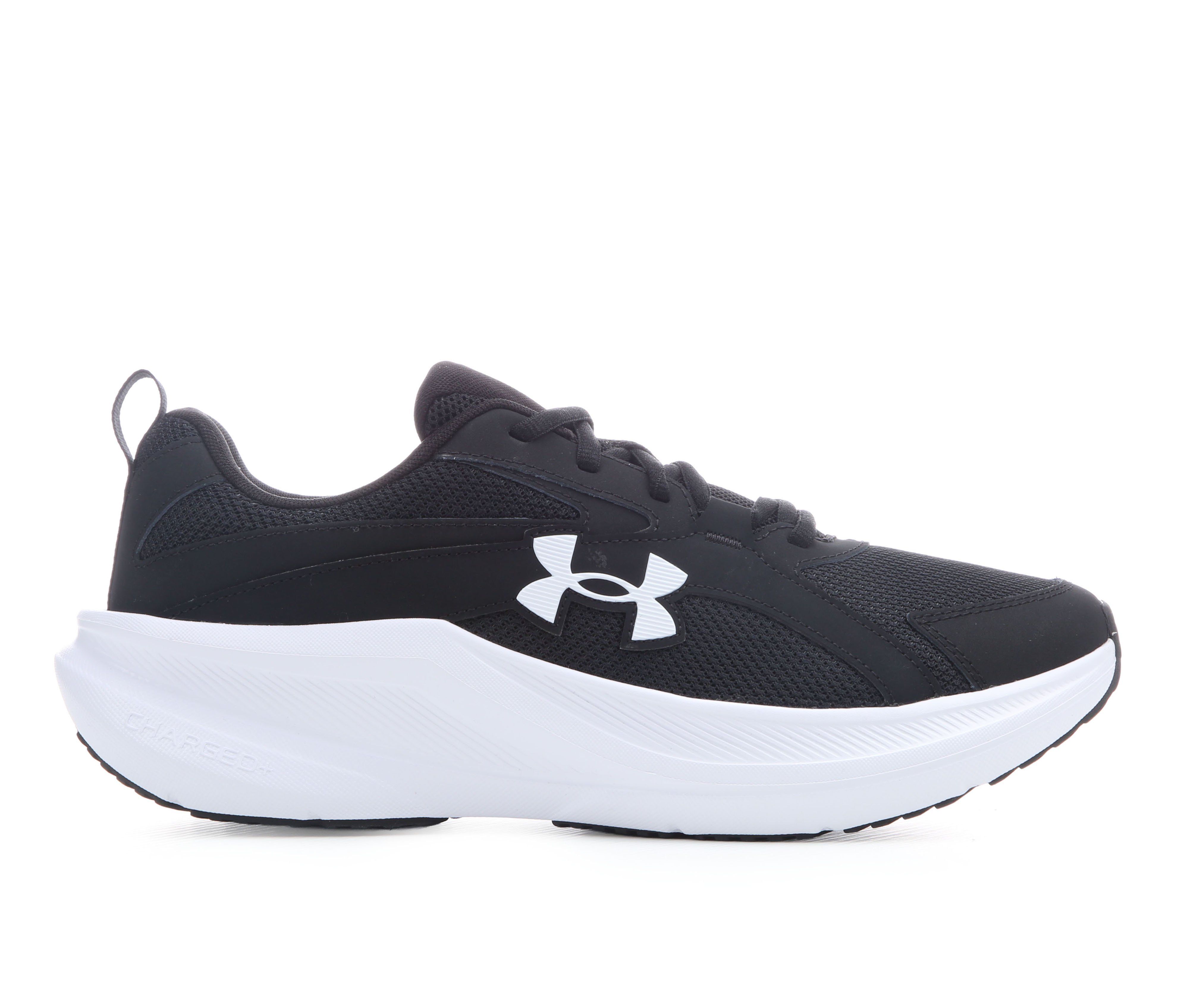 Men's Under Armour Charged + Assert 11 Running Shoes - Black/White