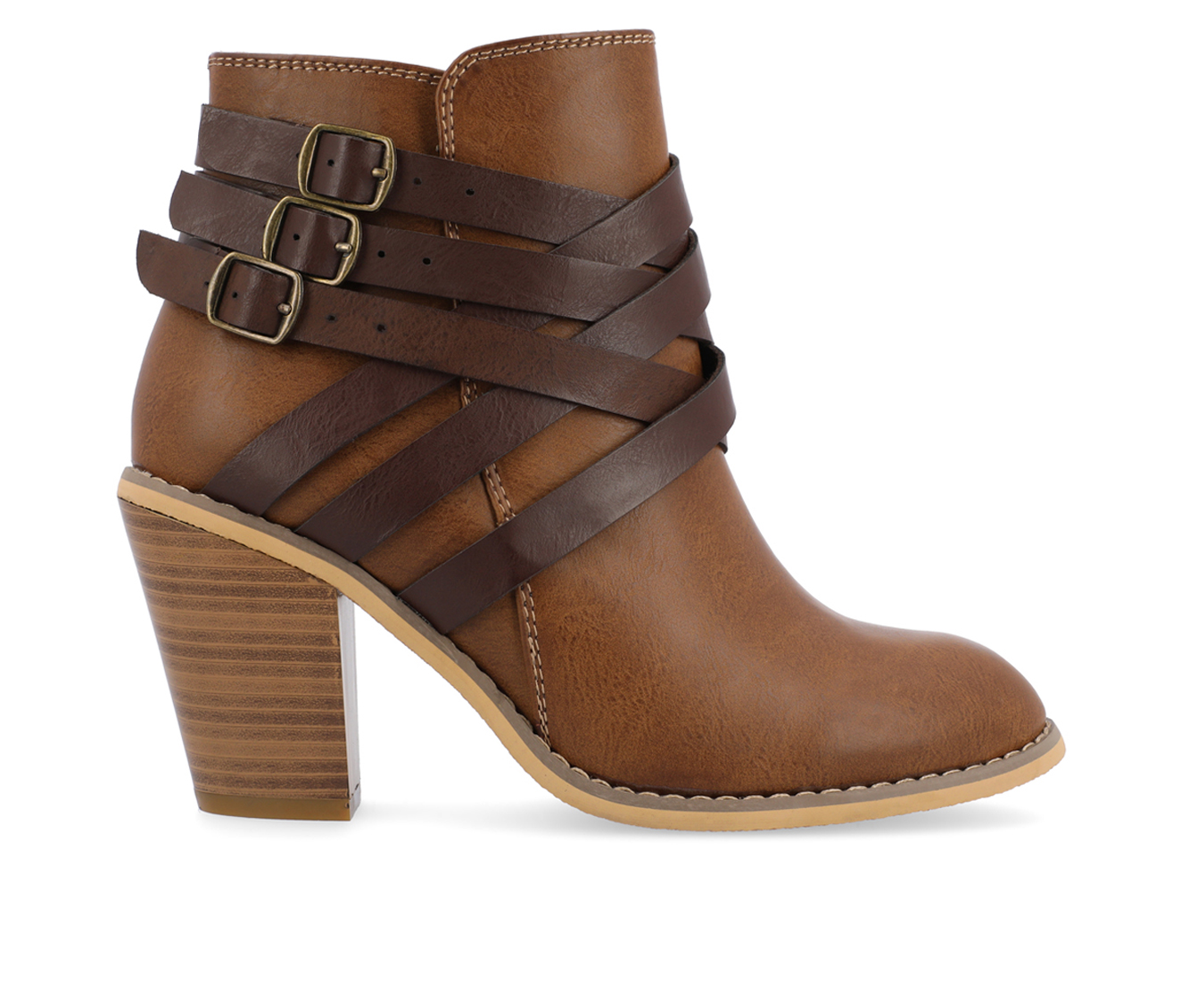 journee collection strap bootie