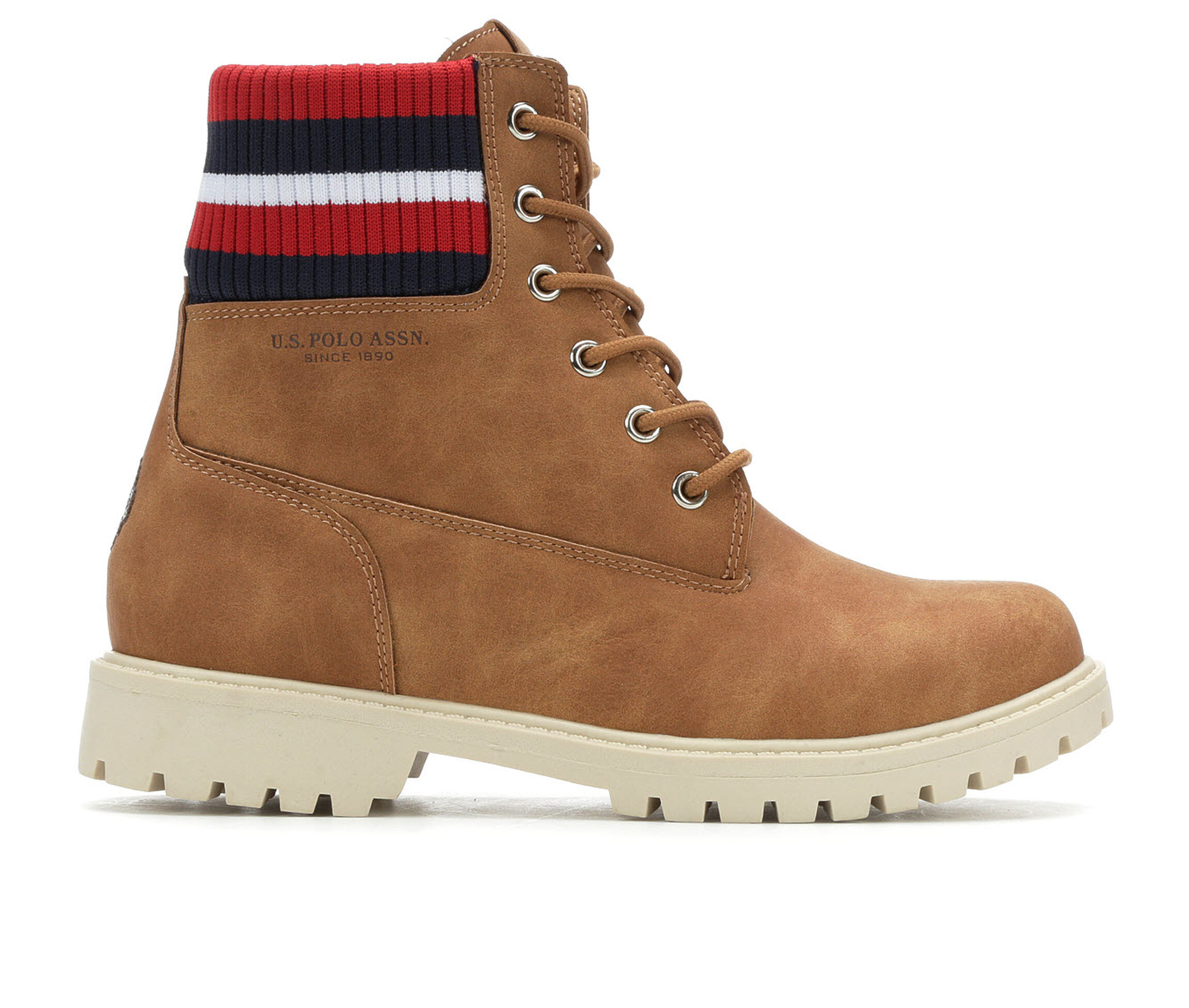 US Polo Assn Holland Women's Boots (Beige - Faux Leather)