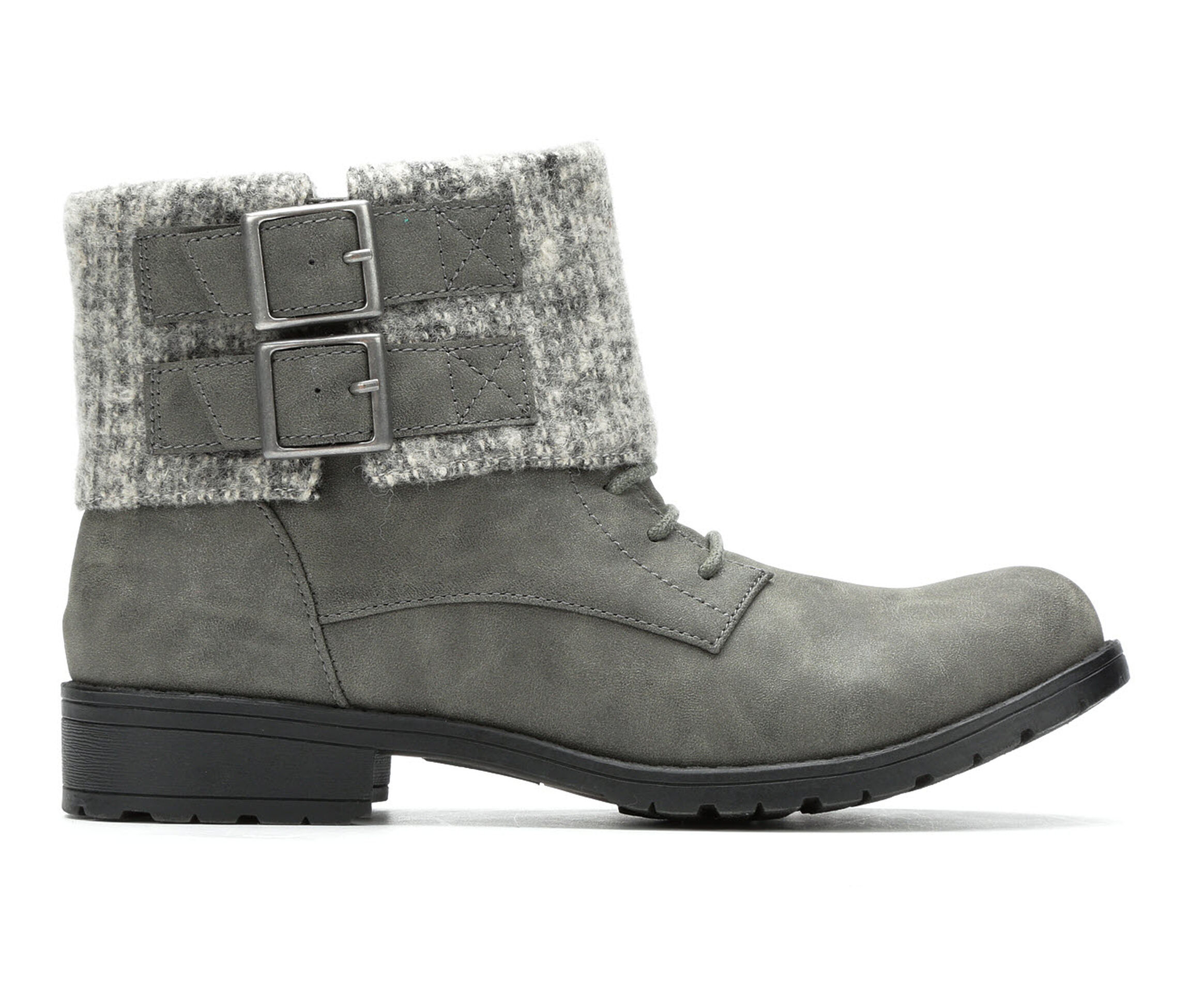 Rocket Dog Babster Women's Boots (Gray - Faux Leather)