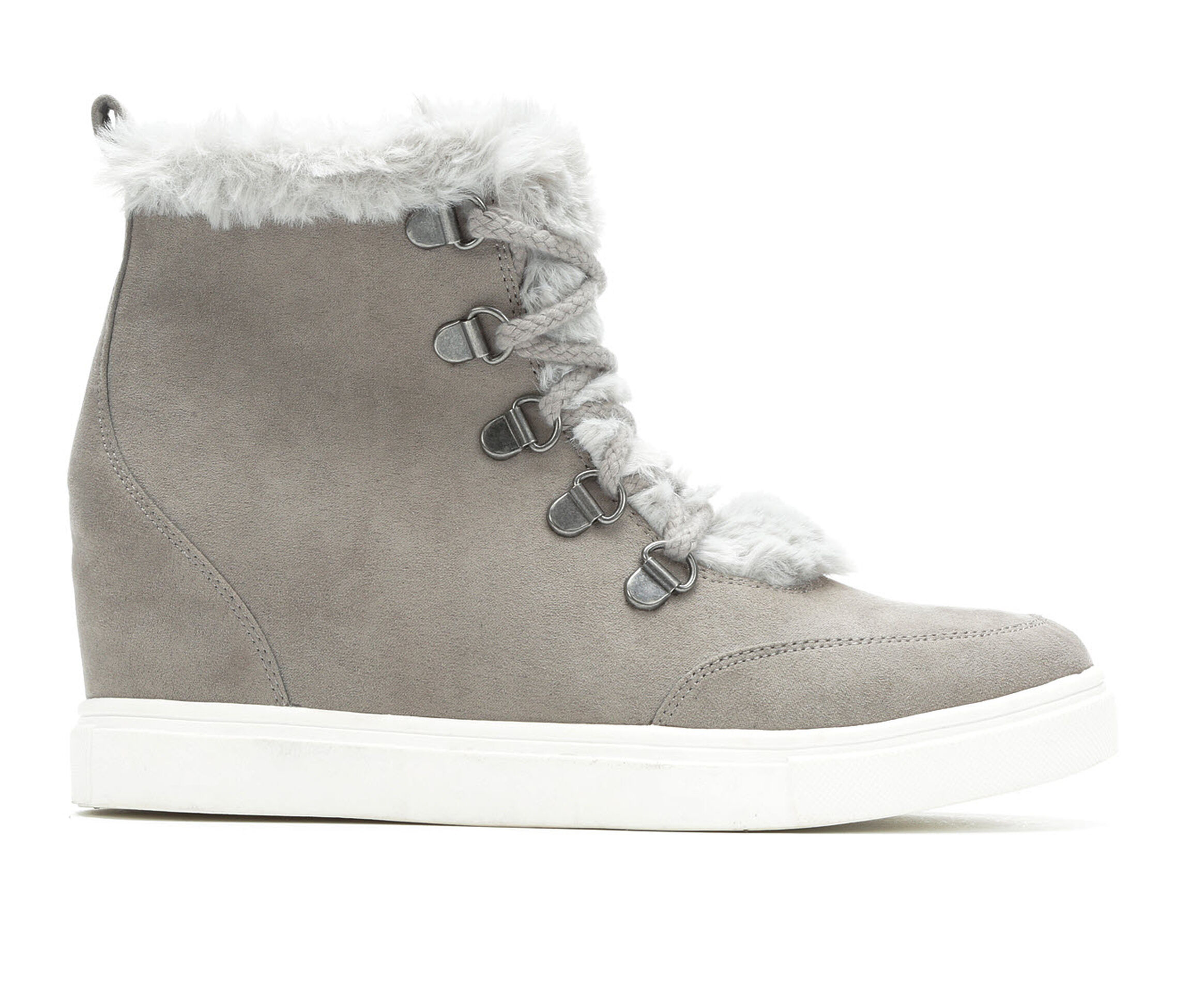 Madden Girl Pulley Women's Boots (Gray - Canvas)