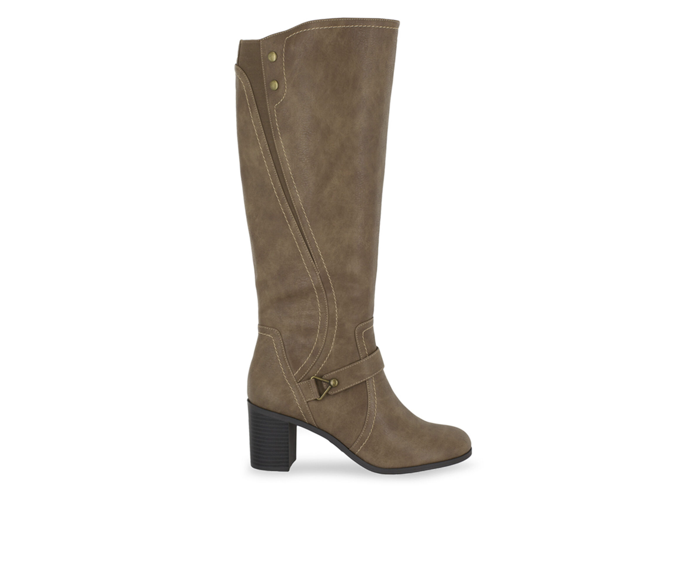 Easy Street Format Women's Boots (Beige - Faux Leather)